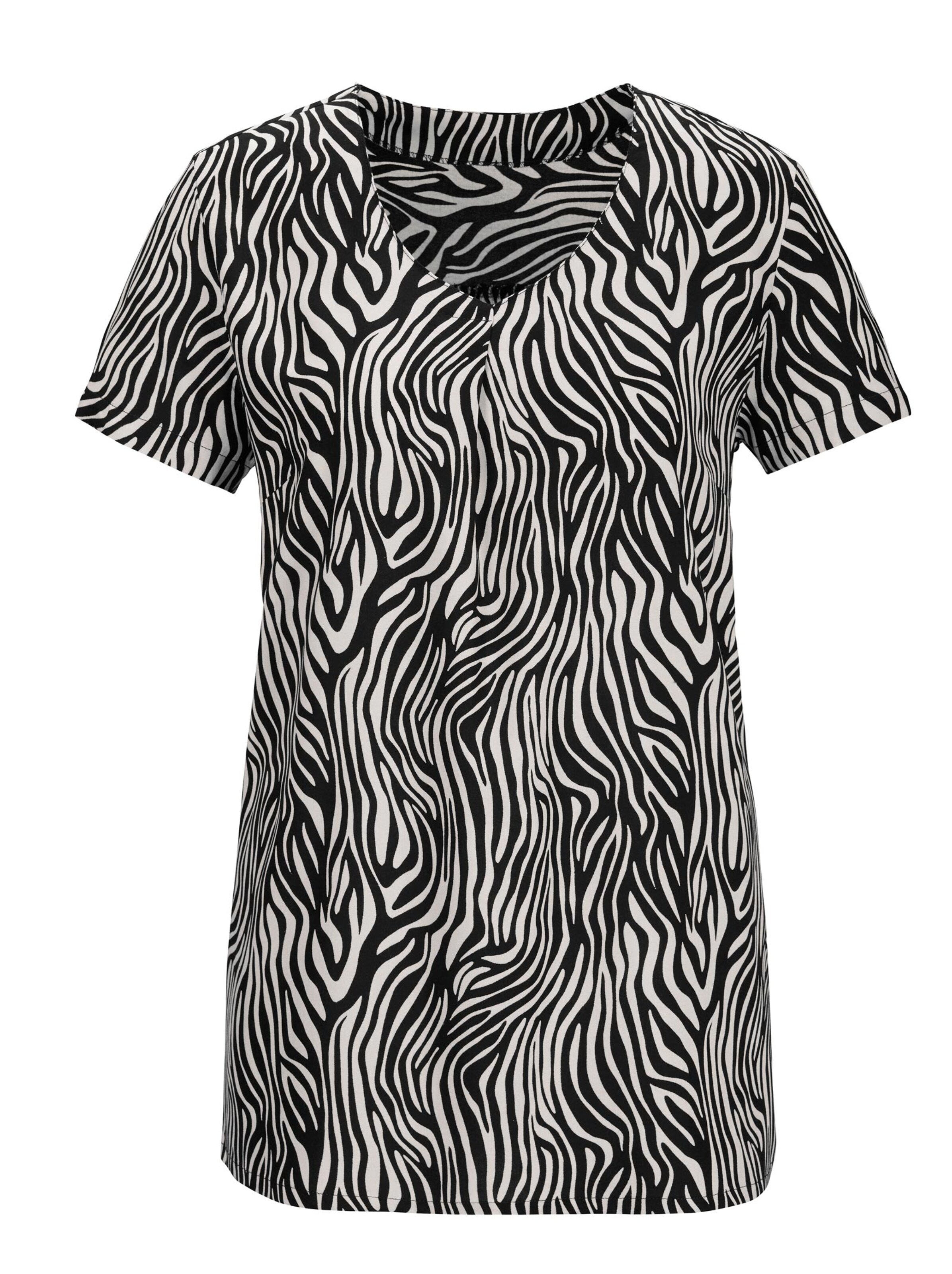 Bluse - schwarz Zebra