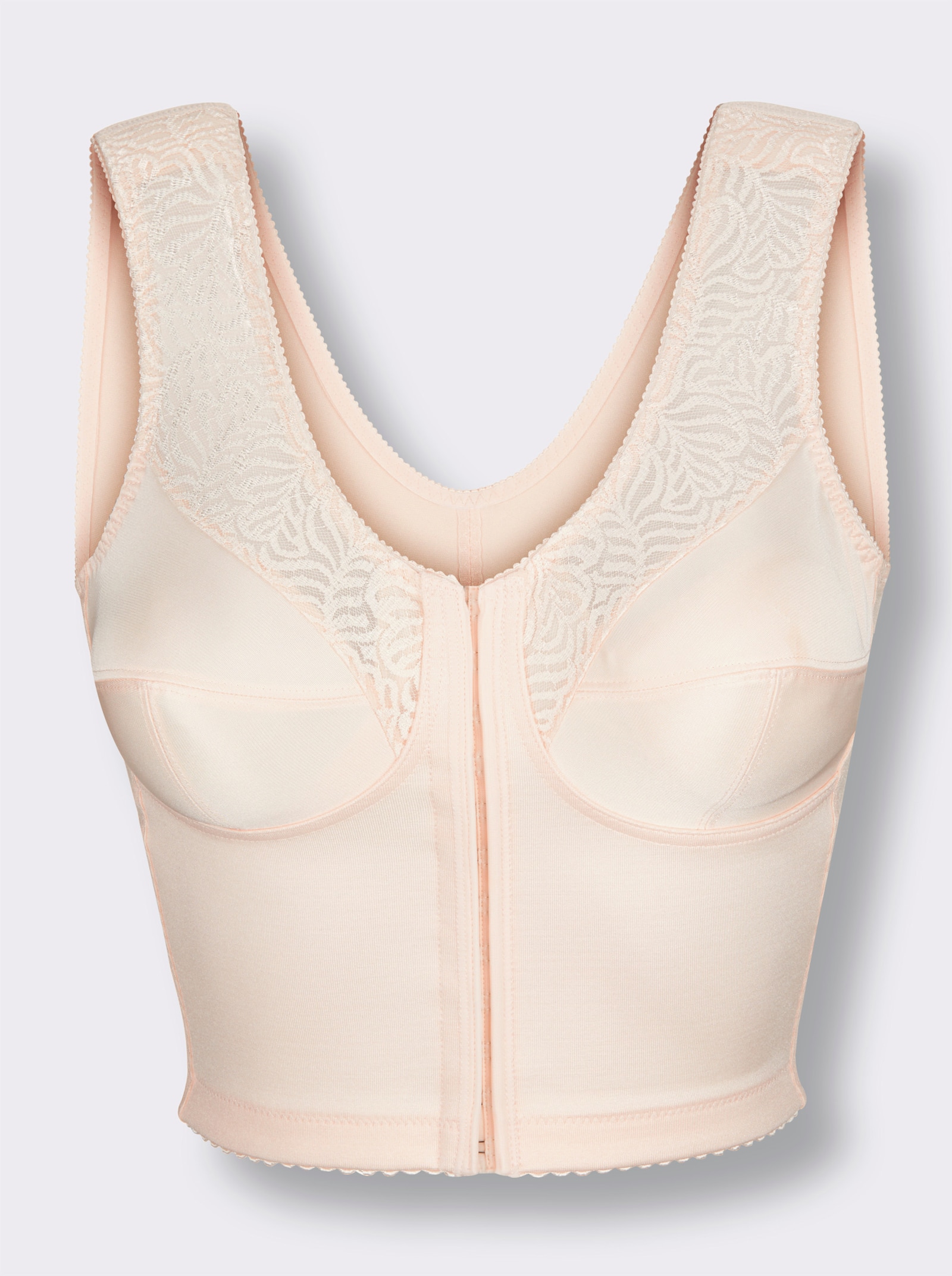 Anita Vorderverschluss-BH ohne Bügel mit Spitze - elfenbein