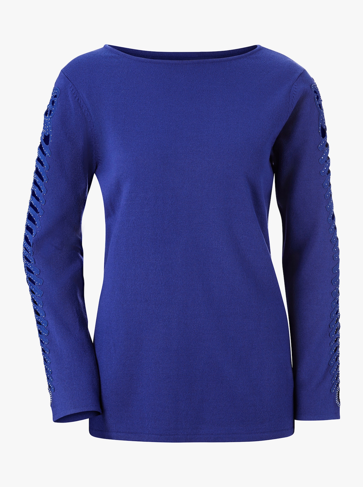 Pullover met ronde hals - koningsblauw