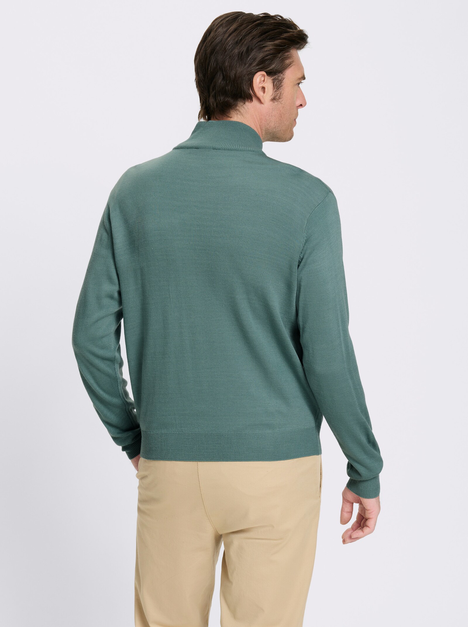 Catamaran Strickjacke mit Reißverschluss-Brusttasche - jade