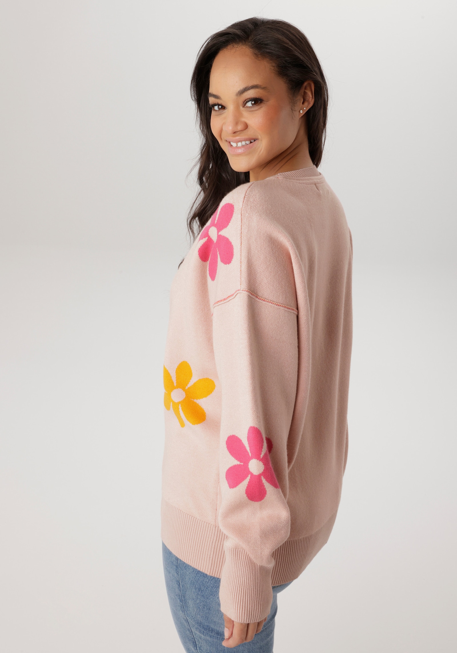 Aniston PLUS Strickpullover - rose-pink-orange