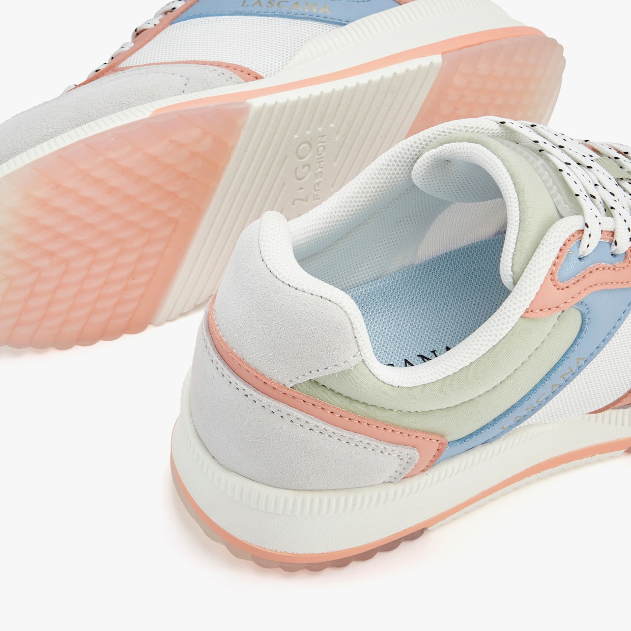 LASCANA Sneaker - grau/koralle