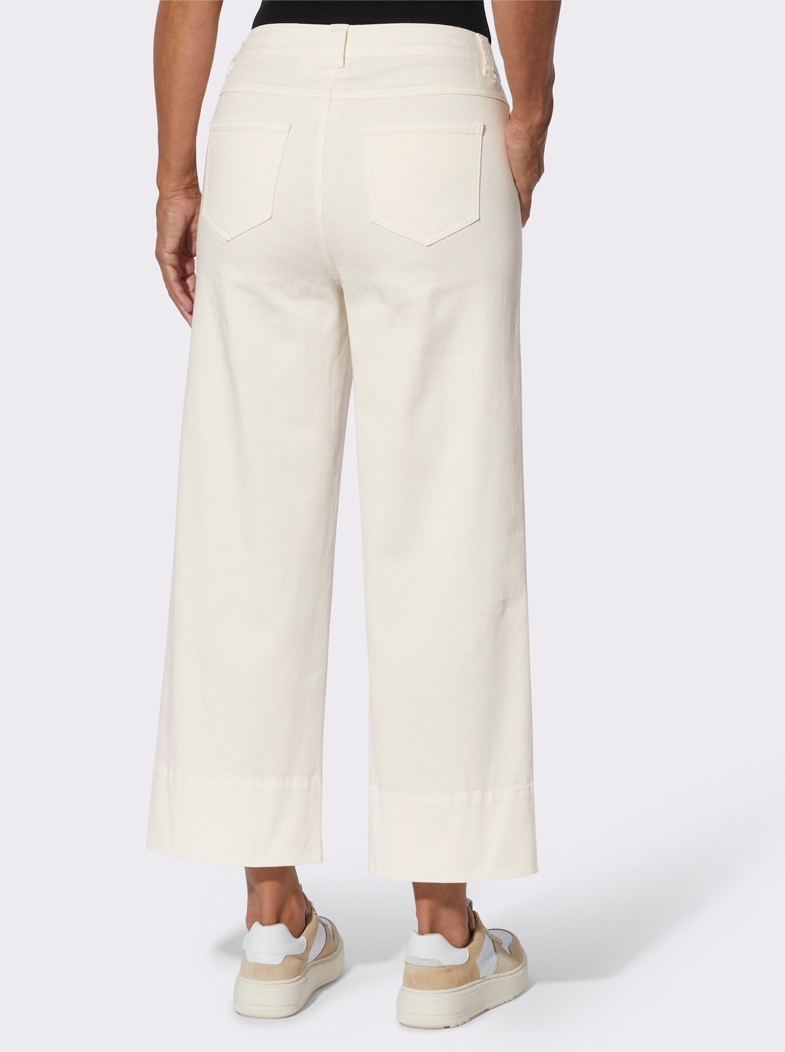 7/8-Jeans mit Passformsattel hinten - ecru