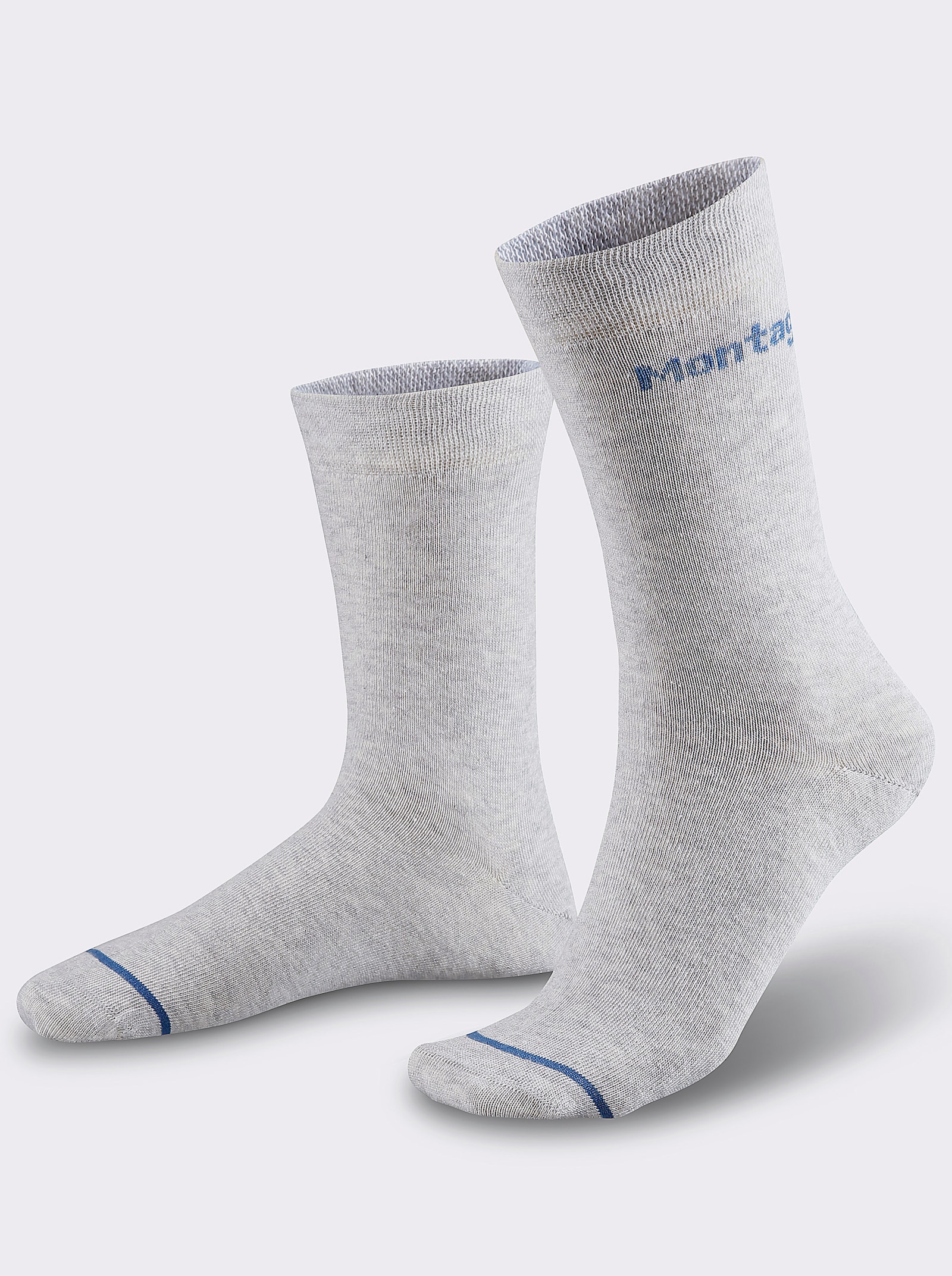 wäschepur Basicsocken - hellgrau-meliert