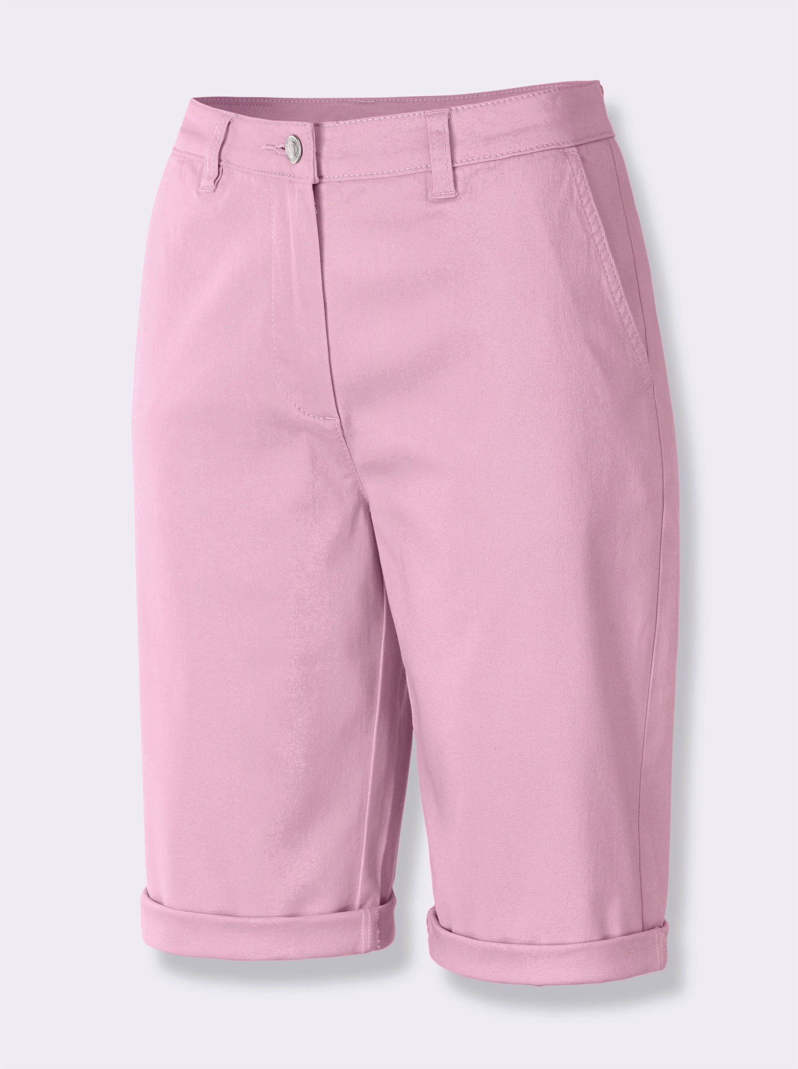 Jeansbermudas in Baumwoll-Stretch-Qualität - rosé