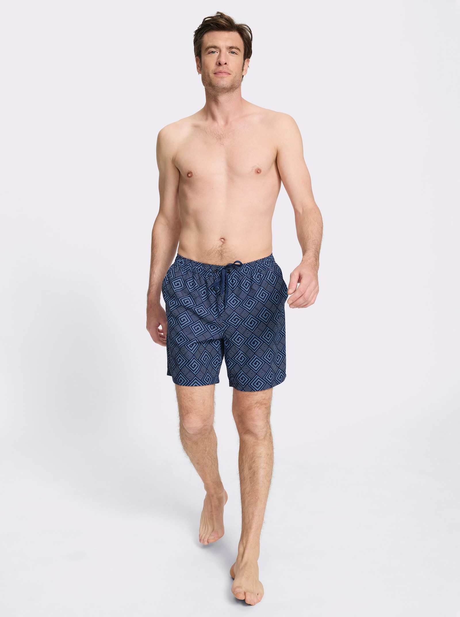 feel good Badeshorts mit Innenslip - marine-mittelblau