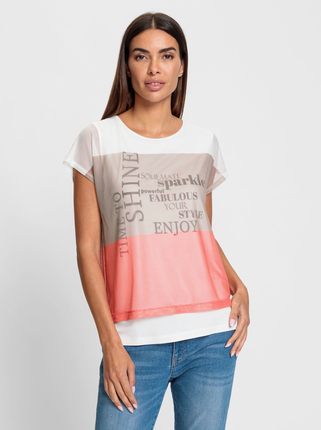heine T-shirt imprimé - écru-sésame imprimé