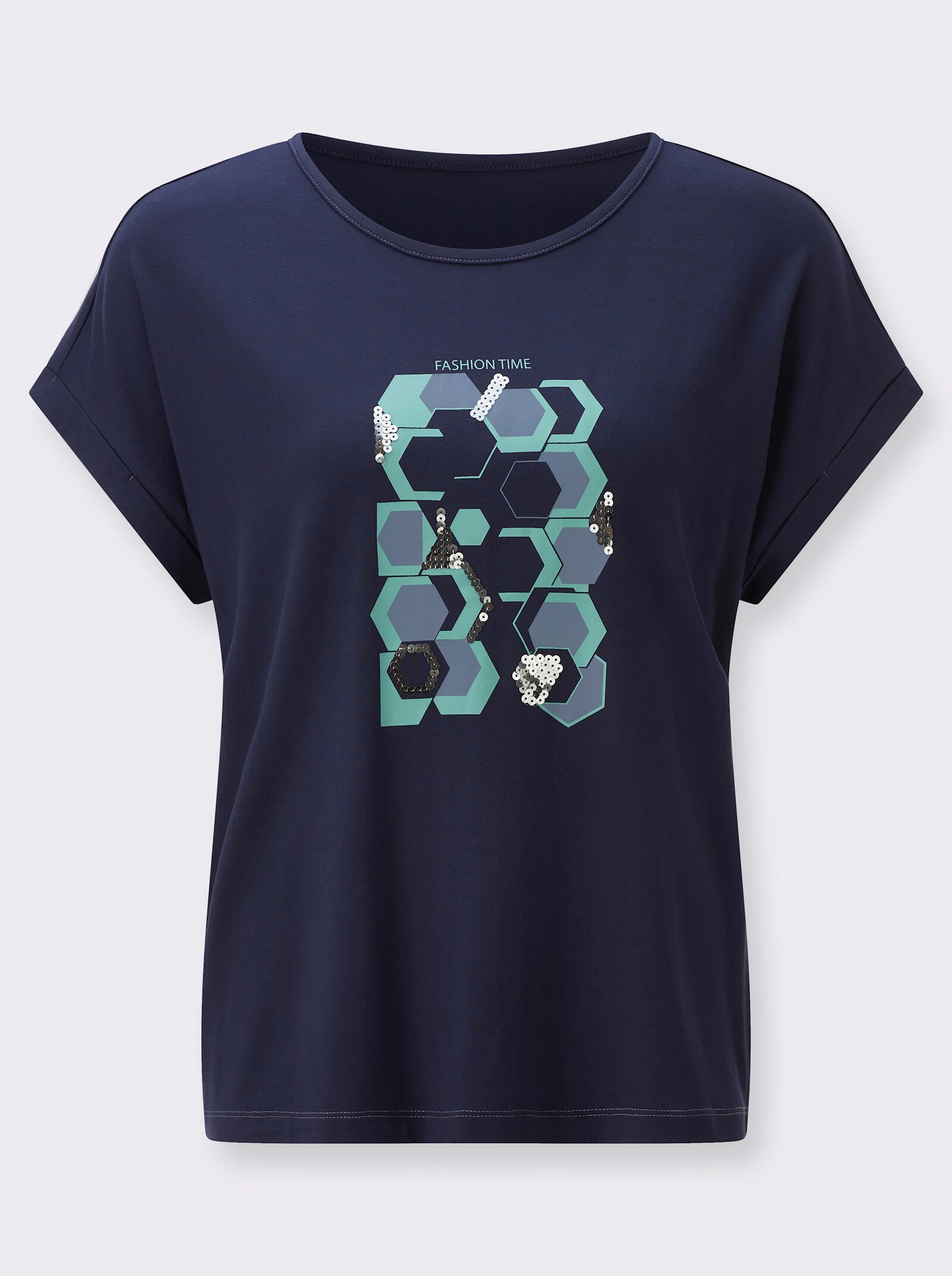 Druck-Shirt - marine-bedruckt