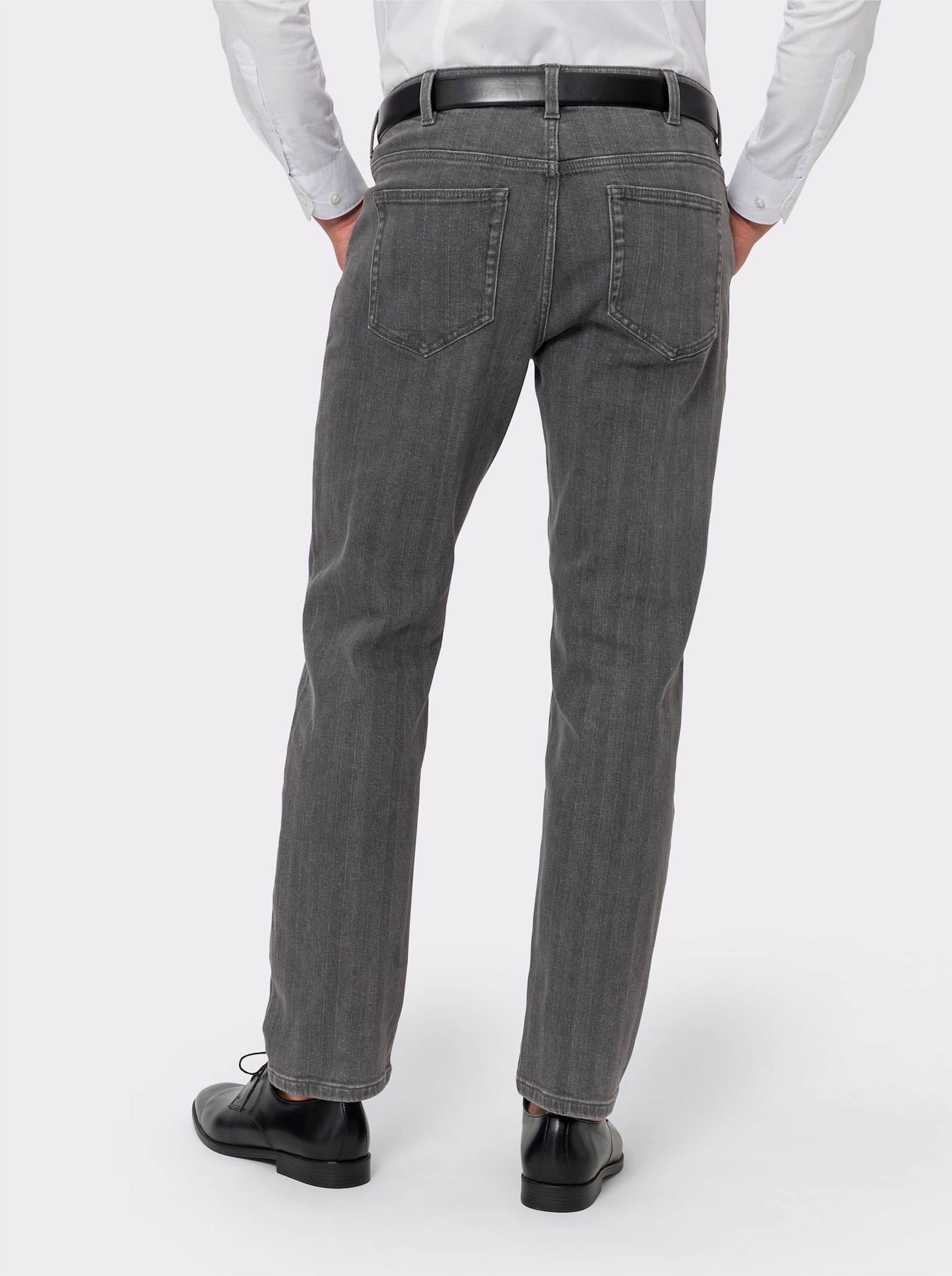 Jeans im Strukturmuster - grey-denim