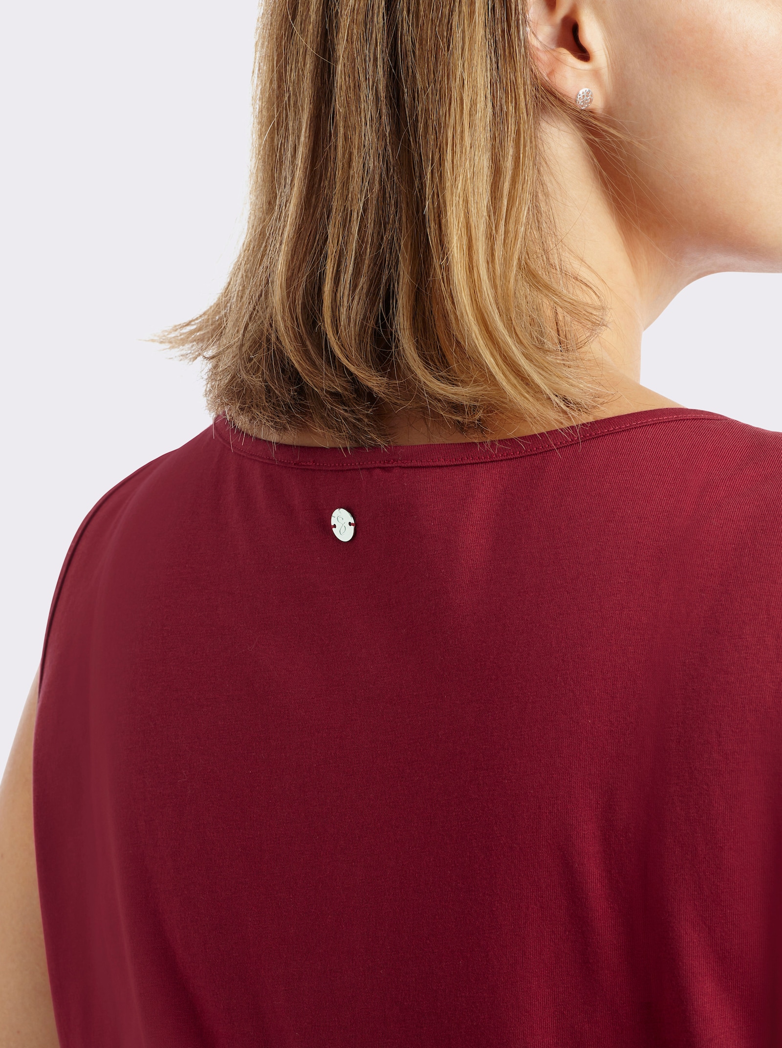 sheego Tanktop im Doppelpack - kirsche-weiß