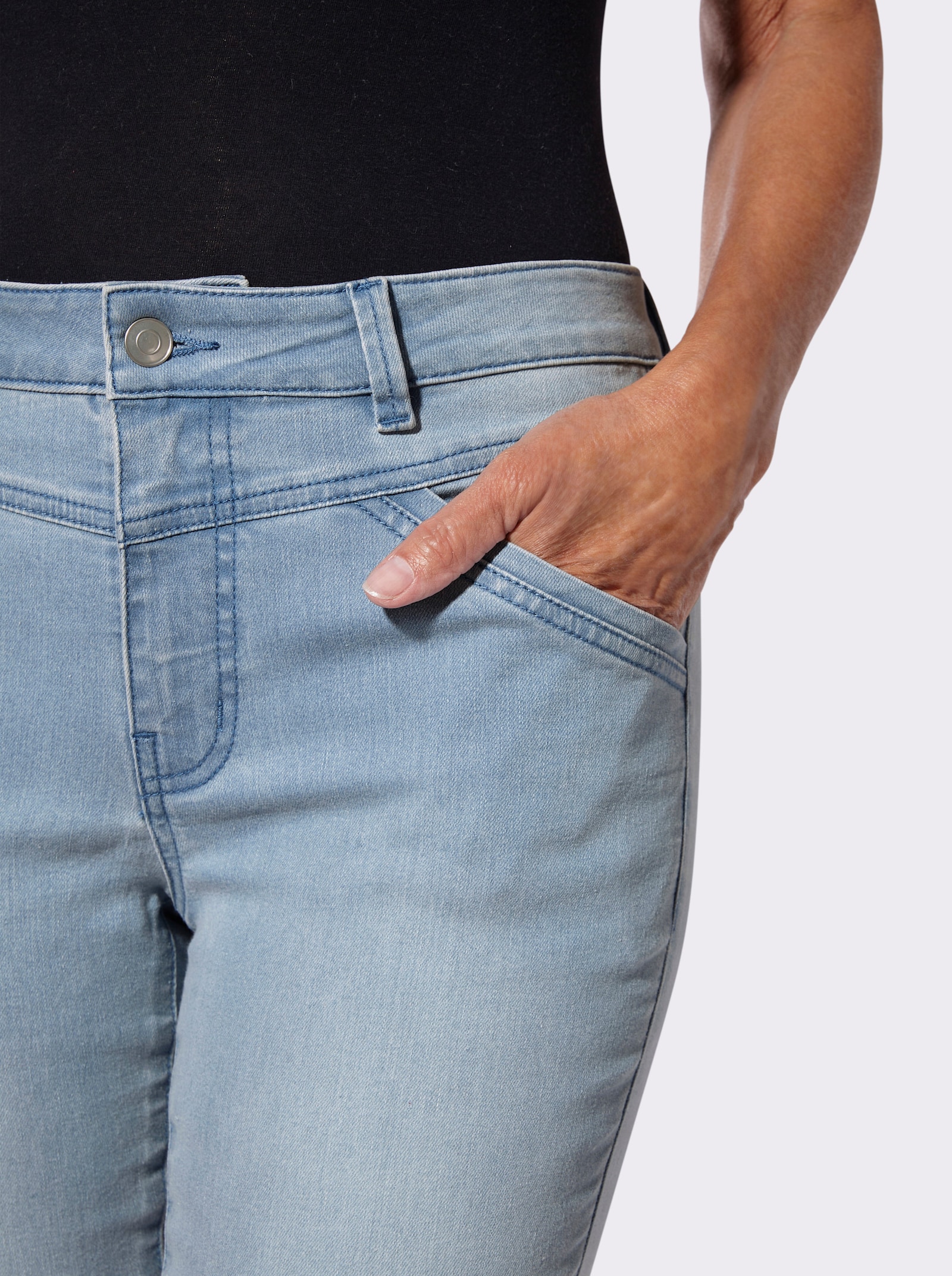 7/8-Jeans in Stretch-Qualität - blue-bleached