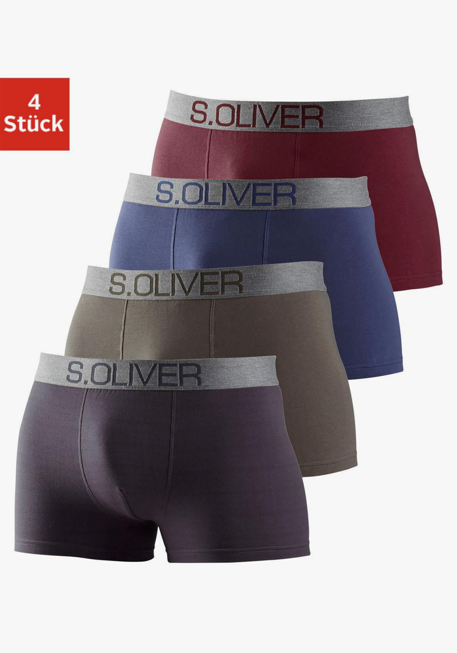 s.Oliver Boxer - bordeaux / marine / kaki / antraciet