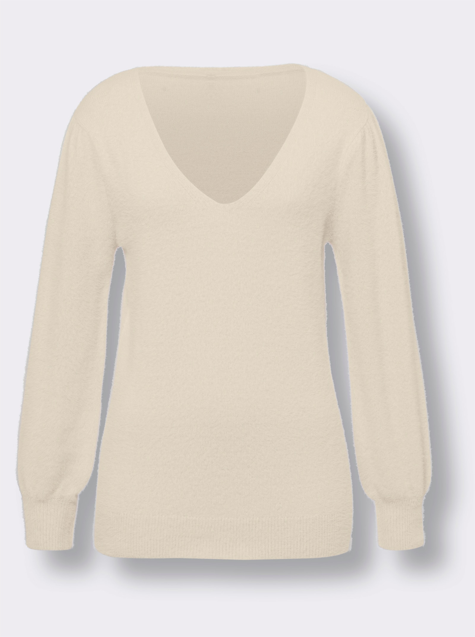 heine Pullover van pluisgaren, met lange mouwen - champagne