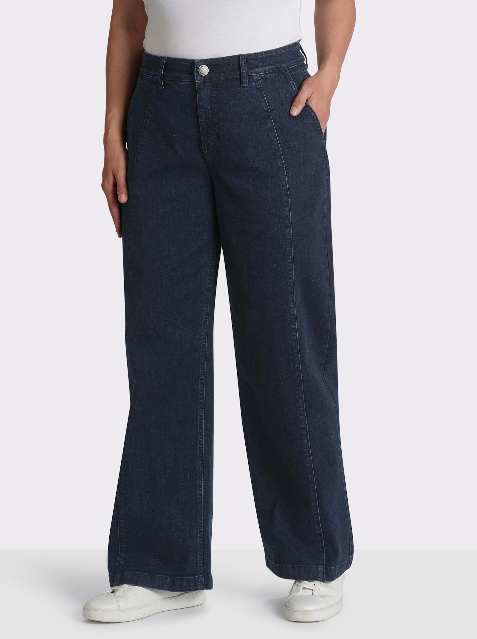 sheego Jeans in weiter Form - dark blue