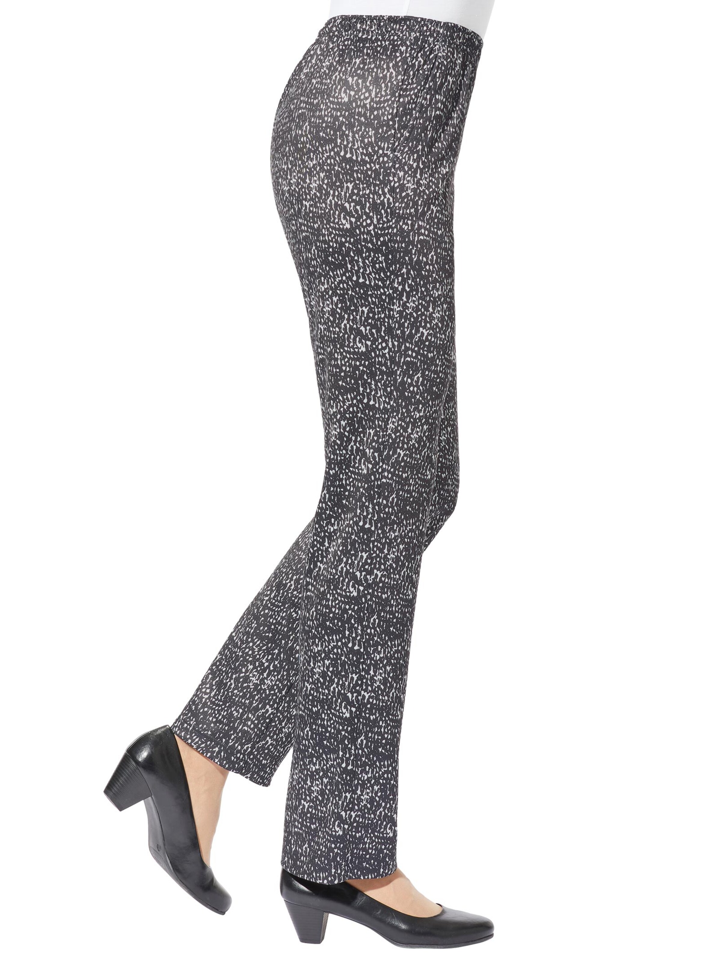 Jersey-Hose - schwarz-gemustert