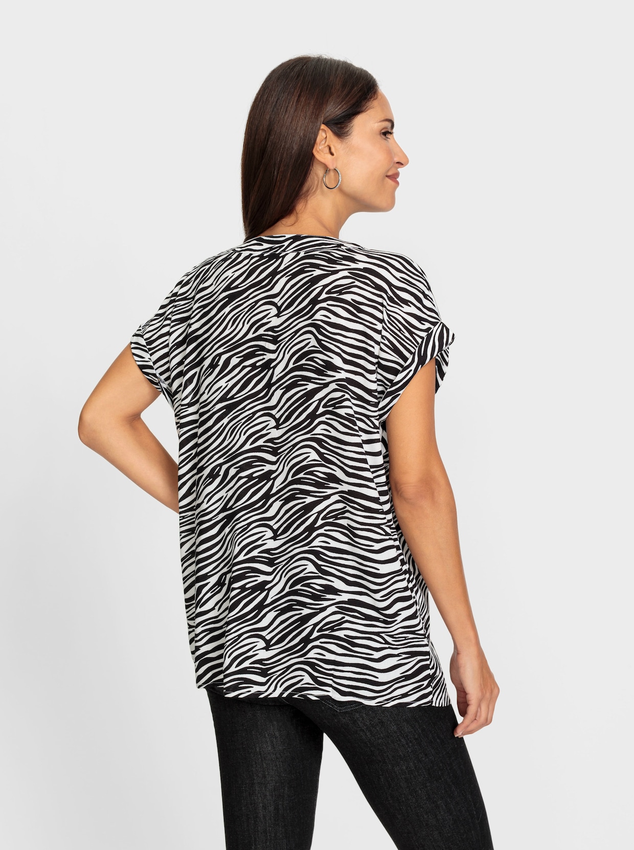 Blouse - zwart/wit geprint