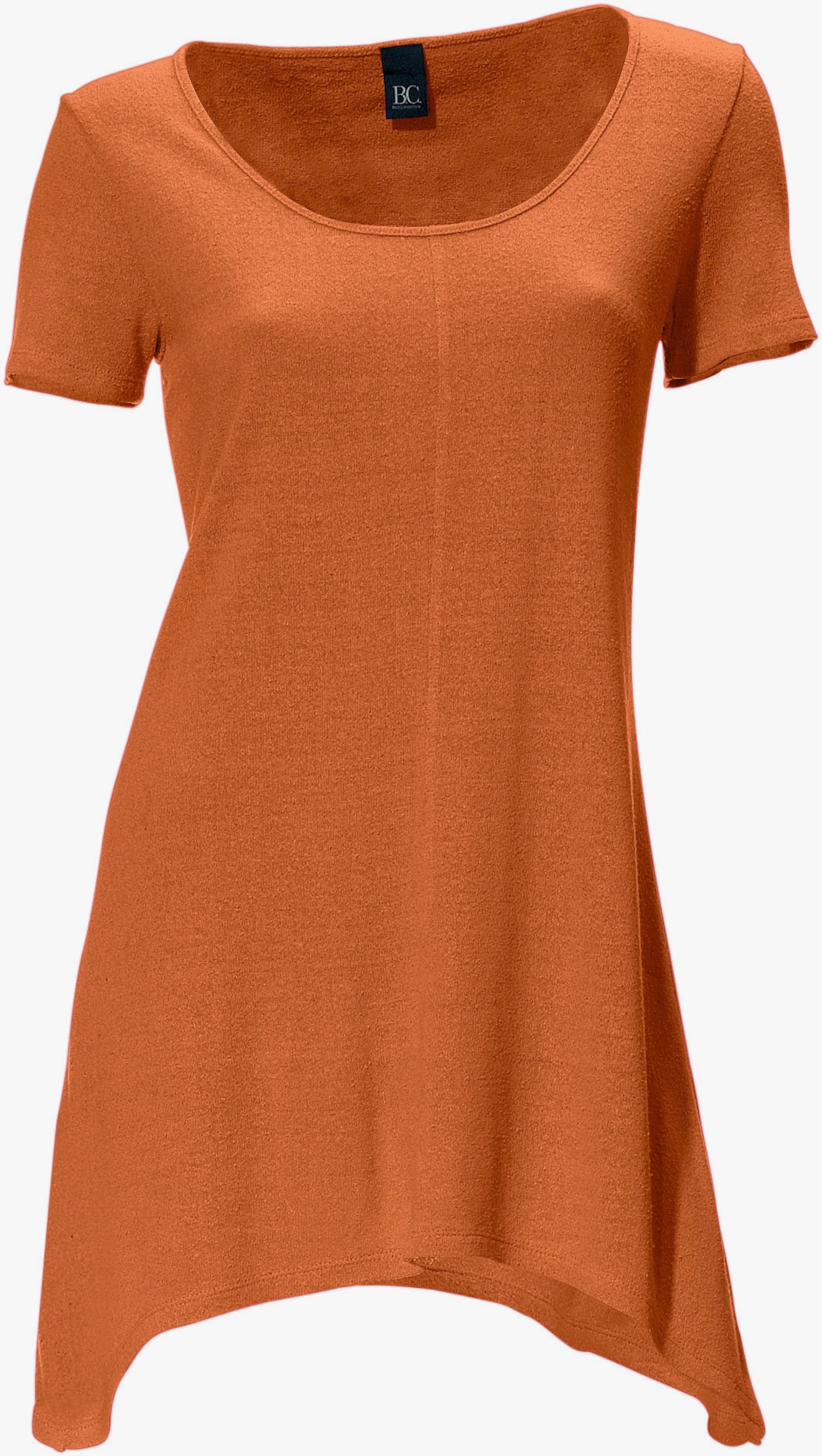 heine T-shirt long en bourrette de soie - orange