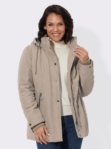 Jacke mit weitenregulierbaren Ärmeln - sesam