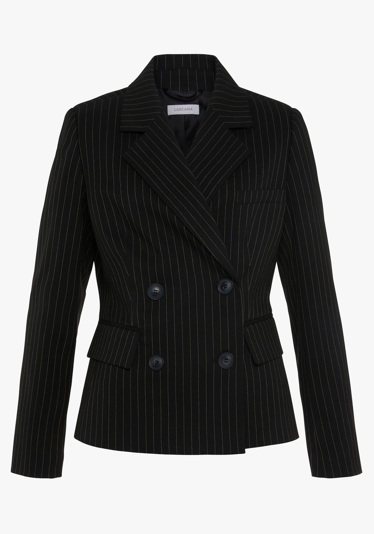 LASCANA Blazer court - noir-marron à rayures