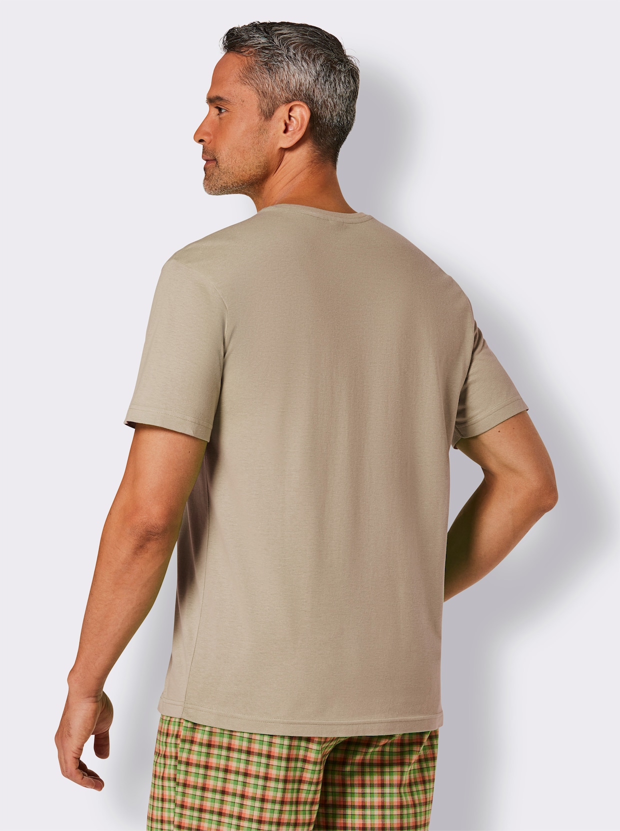 wäschepur men Pyjama-Shirt - beige