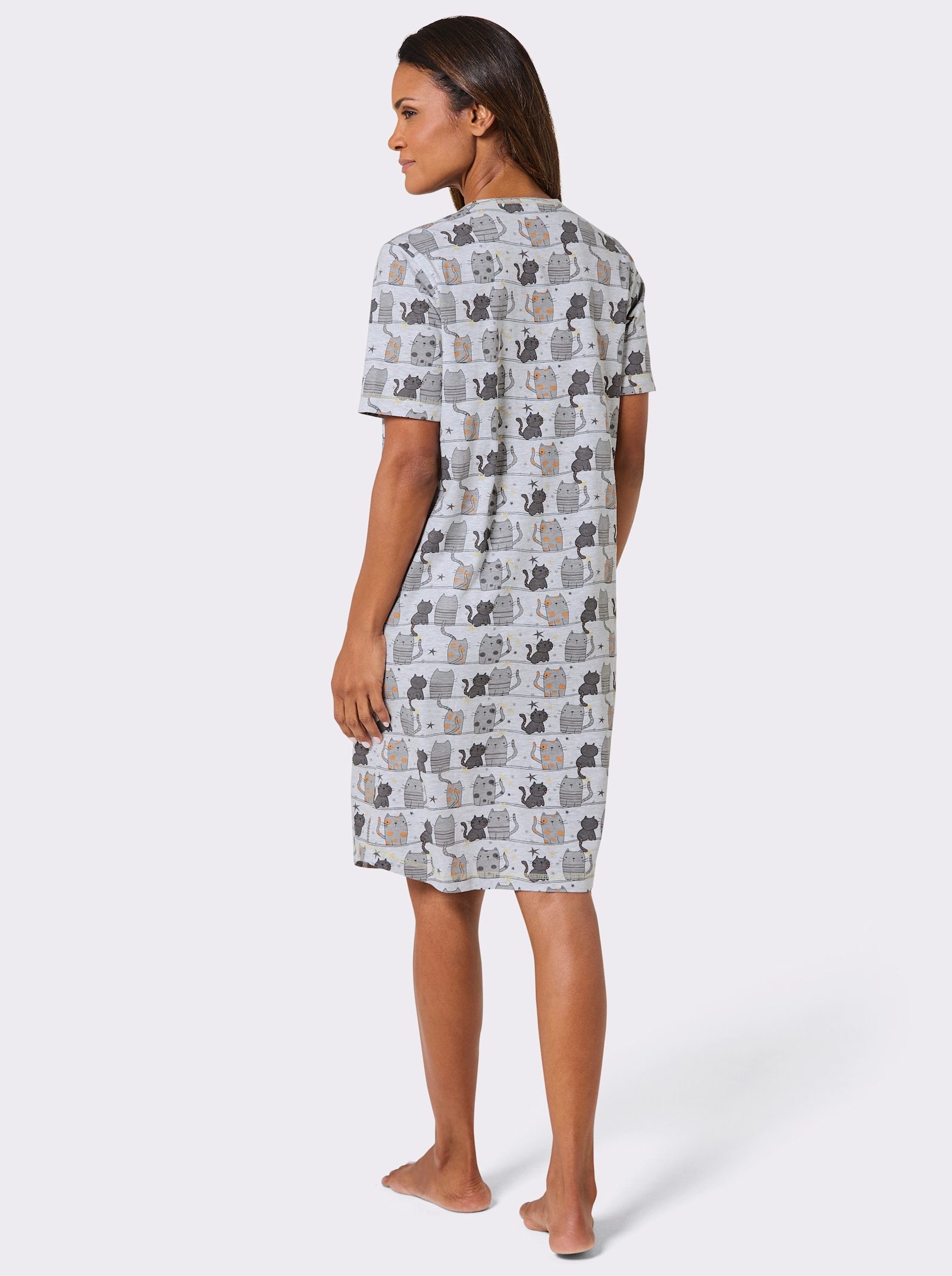 wäschepur Sleepshirts - anthrazit-bedruckt + grau-bedruckt