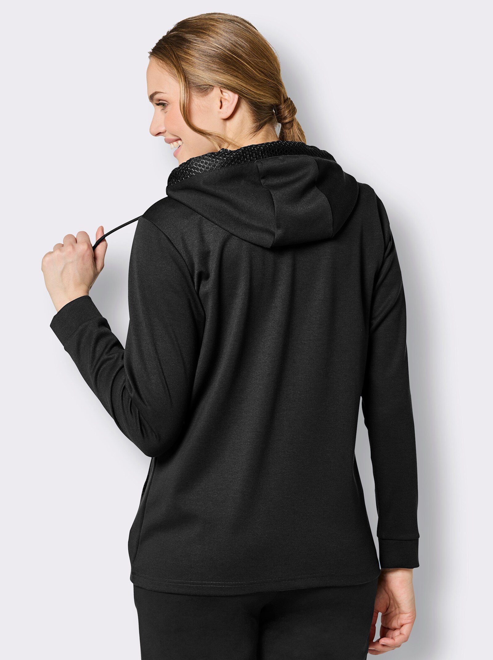 Catamaran Sports Funktionsjacke mit Mesh-Besatz - schwarz