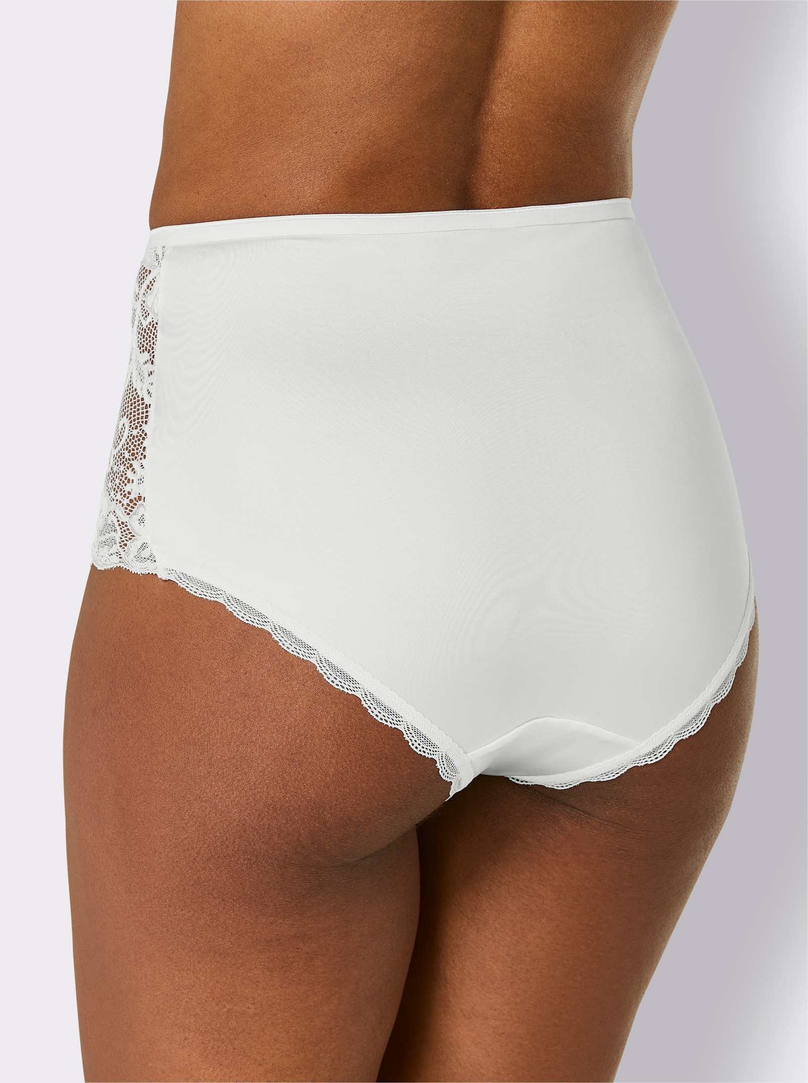 Nohavičky so zvýšeným pásom - biela