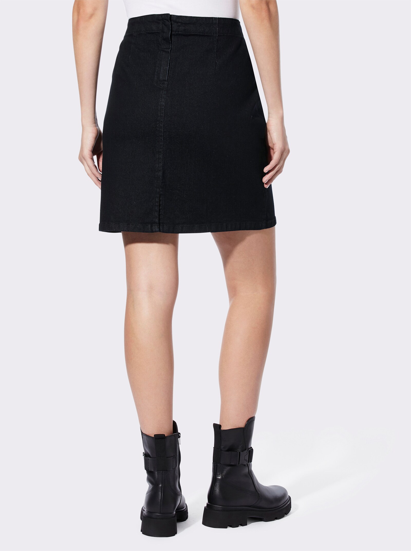 heine Jupe en jean avec fente au dos - bleu foncé