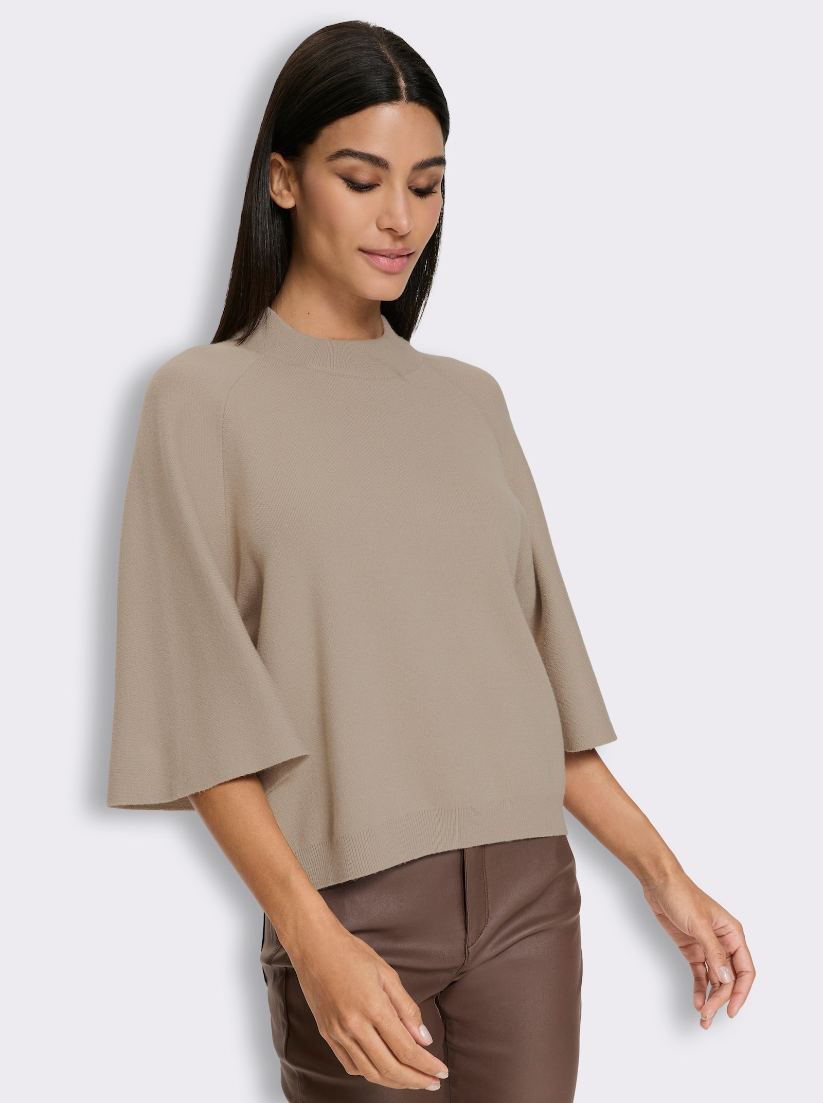 heine 3/4-Arm-Pullover mit Raglan-Arm - sesam