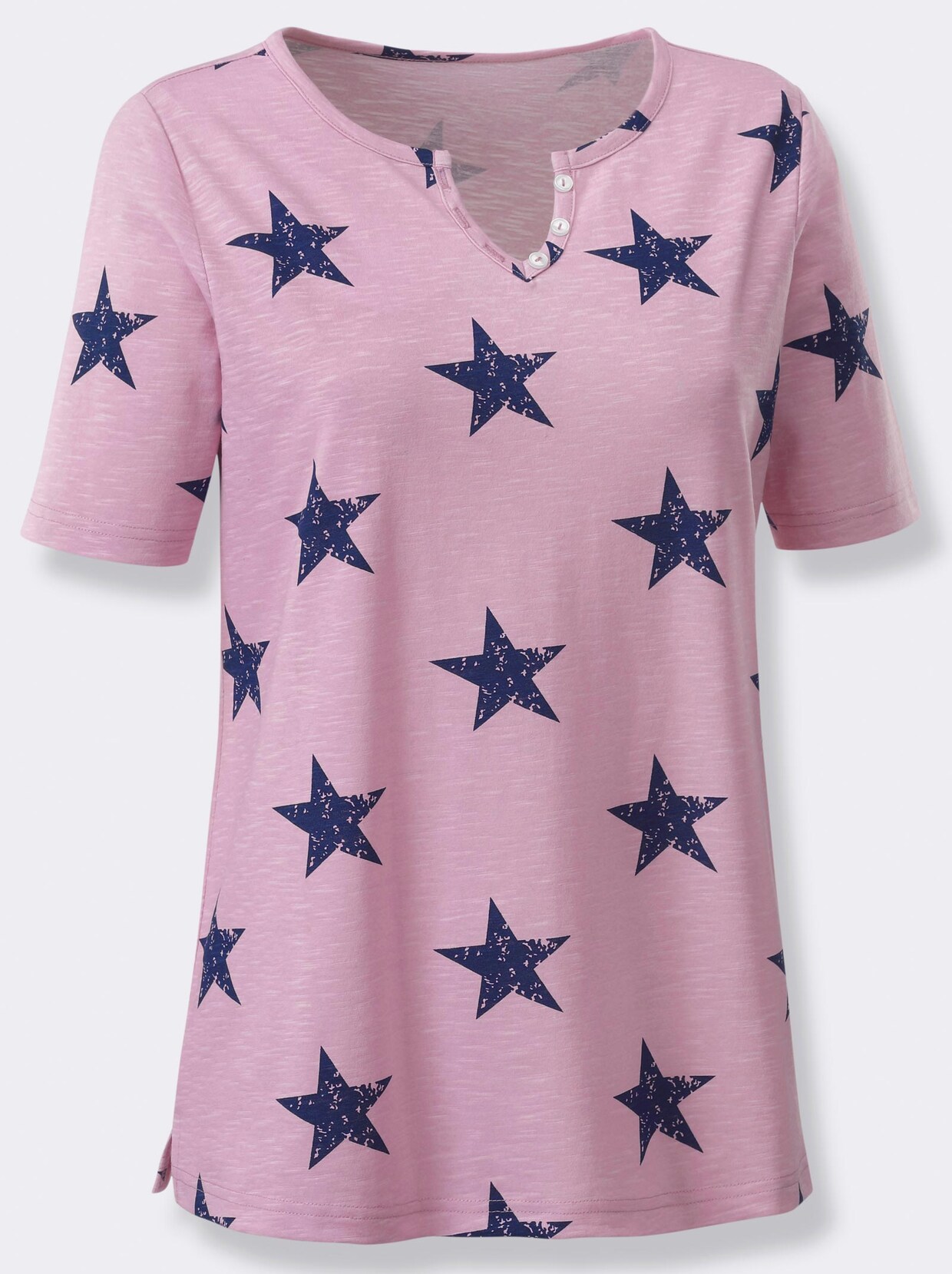 Print-Shirt - rosé-gemustert