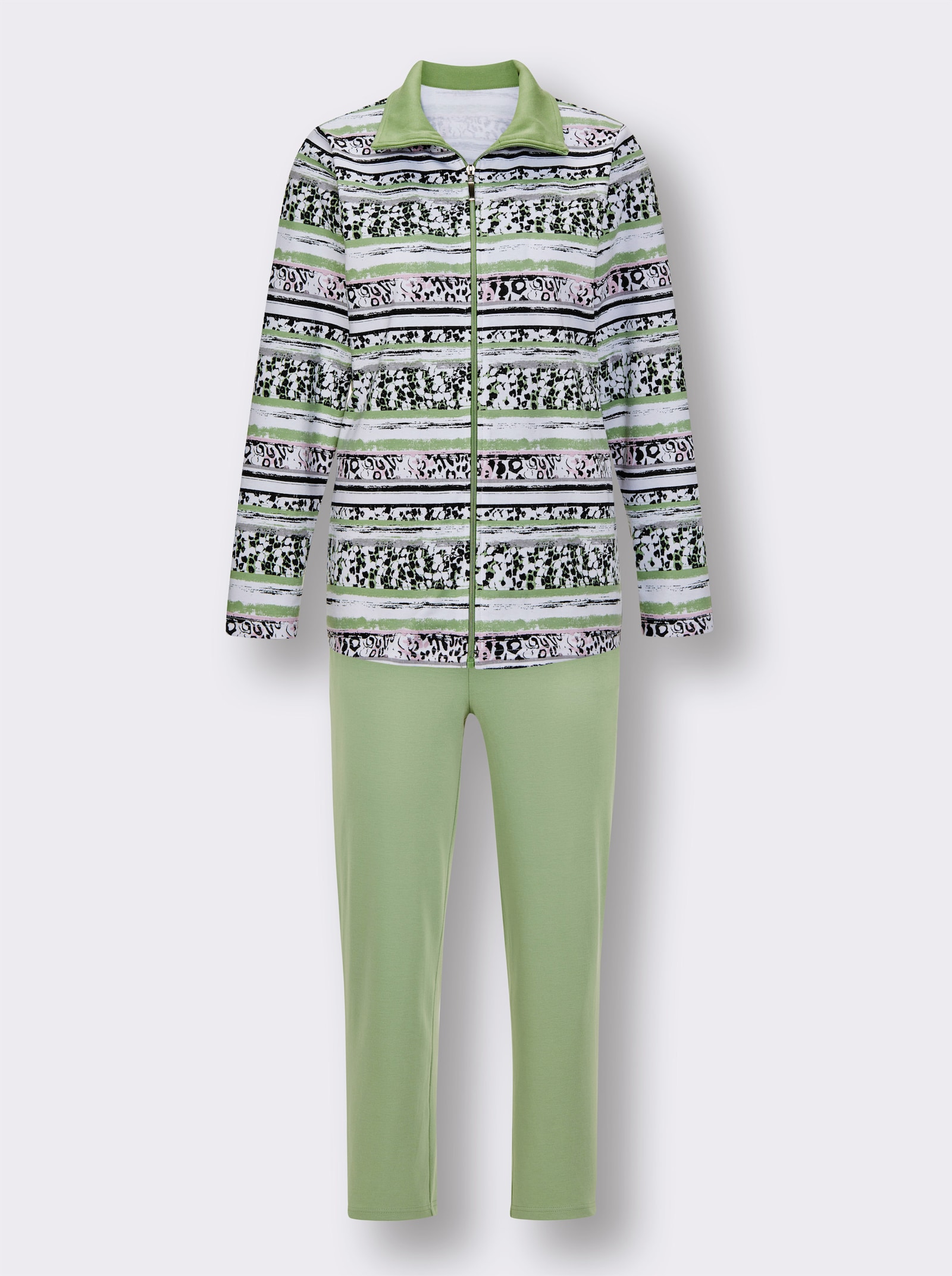 feel good Hausanzug in Interlock-Qualität - eucalyptus-bedruckt