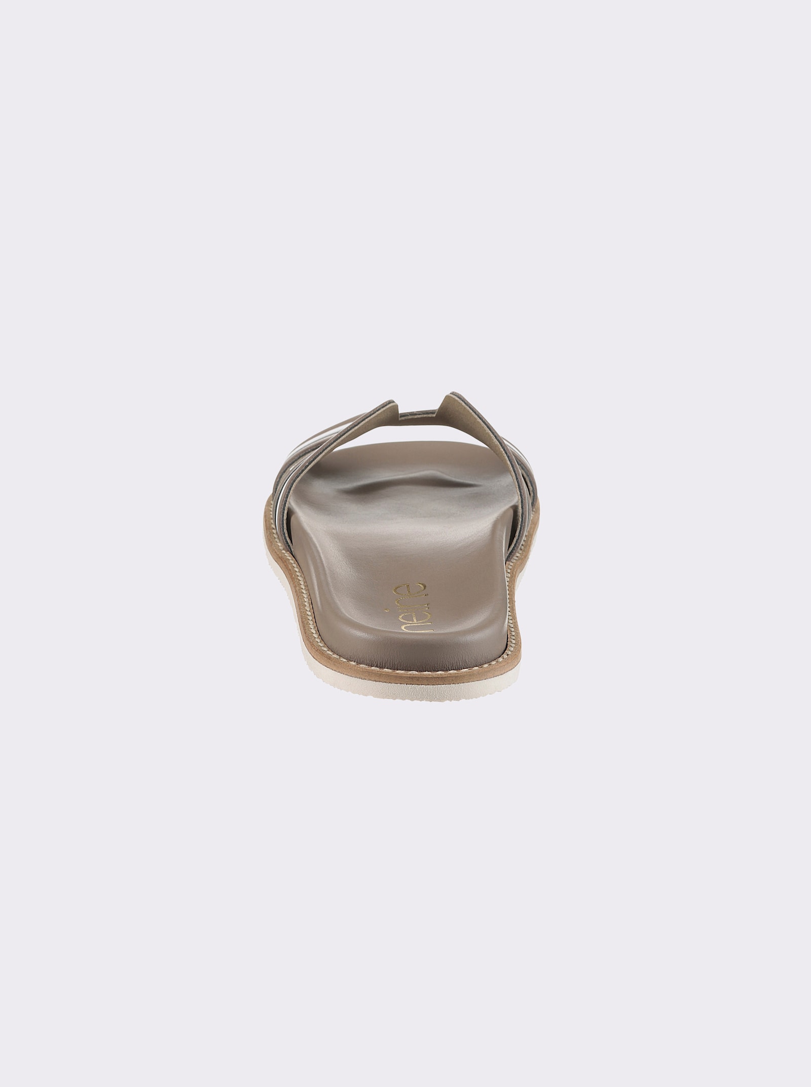 heine Pantolette - taupe-weiß