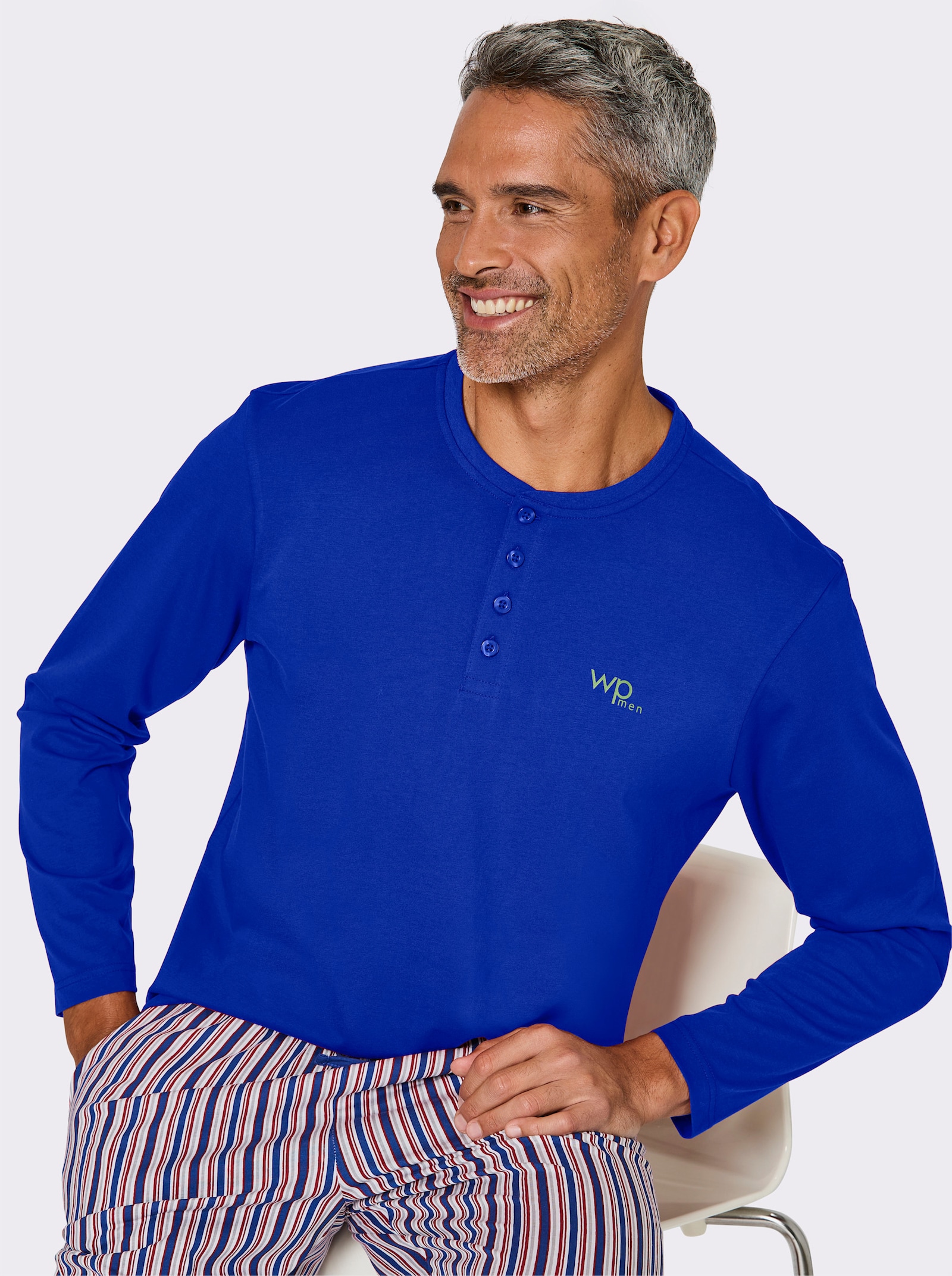 Schlafanzug-Shirt - royalblau