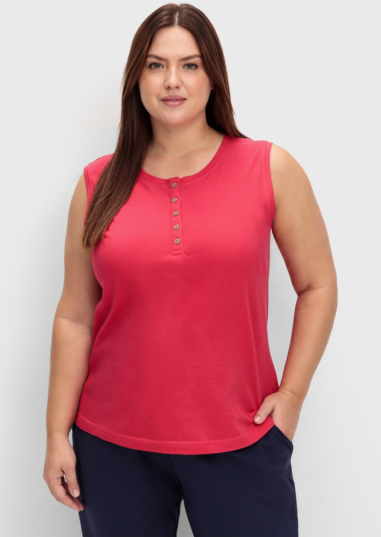 Trägertop aus reiner Baumwolle - rot