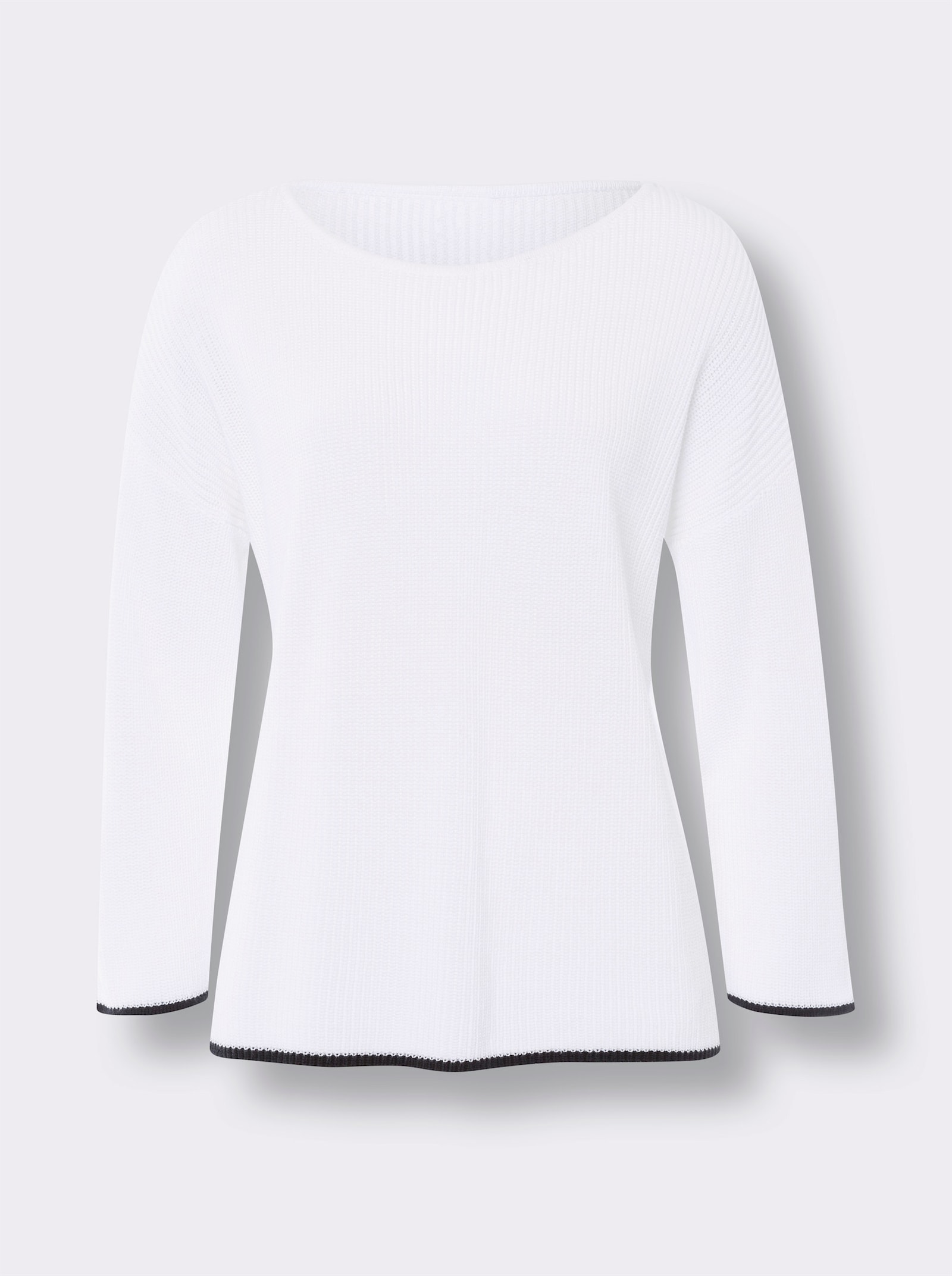 heine Strickpullover mit 3/4-Ärmeln - weiß