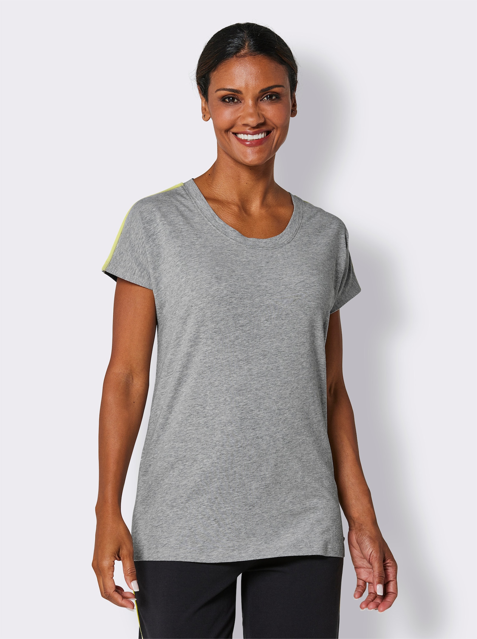 feel good Shirt - grau-meliert