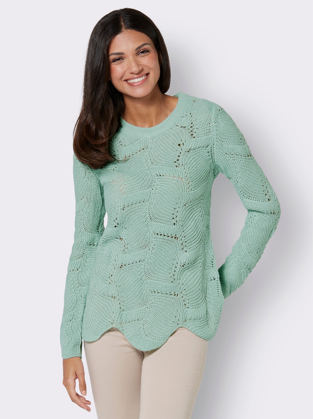 Pullover met lange mouwen - kalkmint