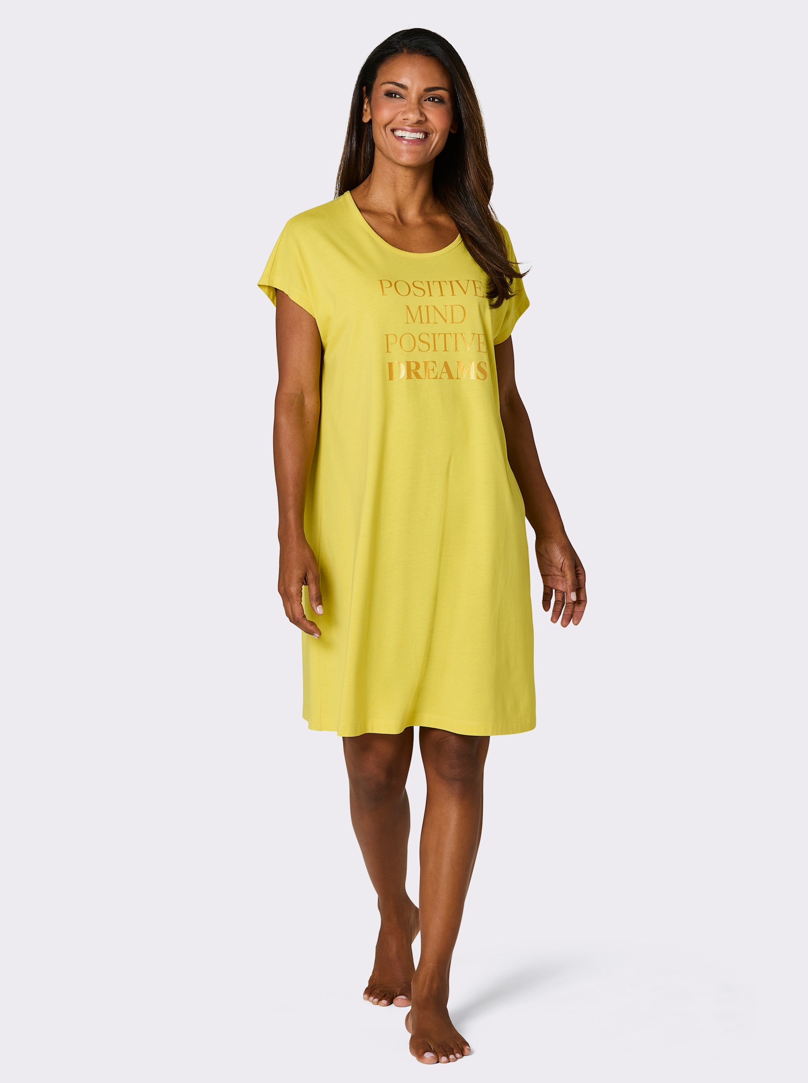 wäschepur Sleepshirts - schwarz + limone