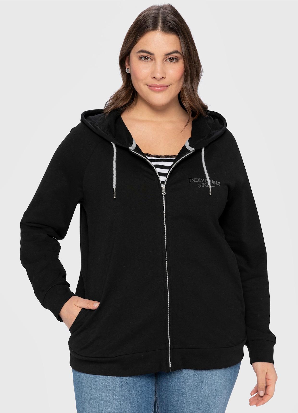 sheego Sweatvest - zwart