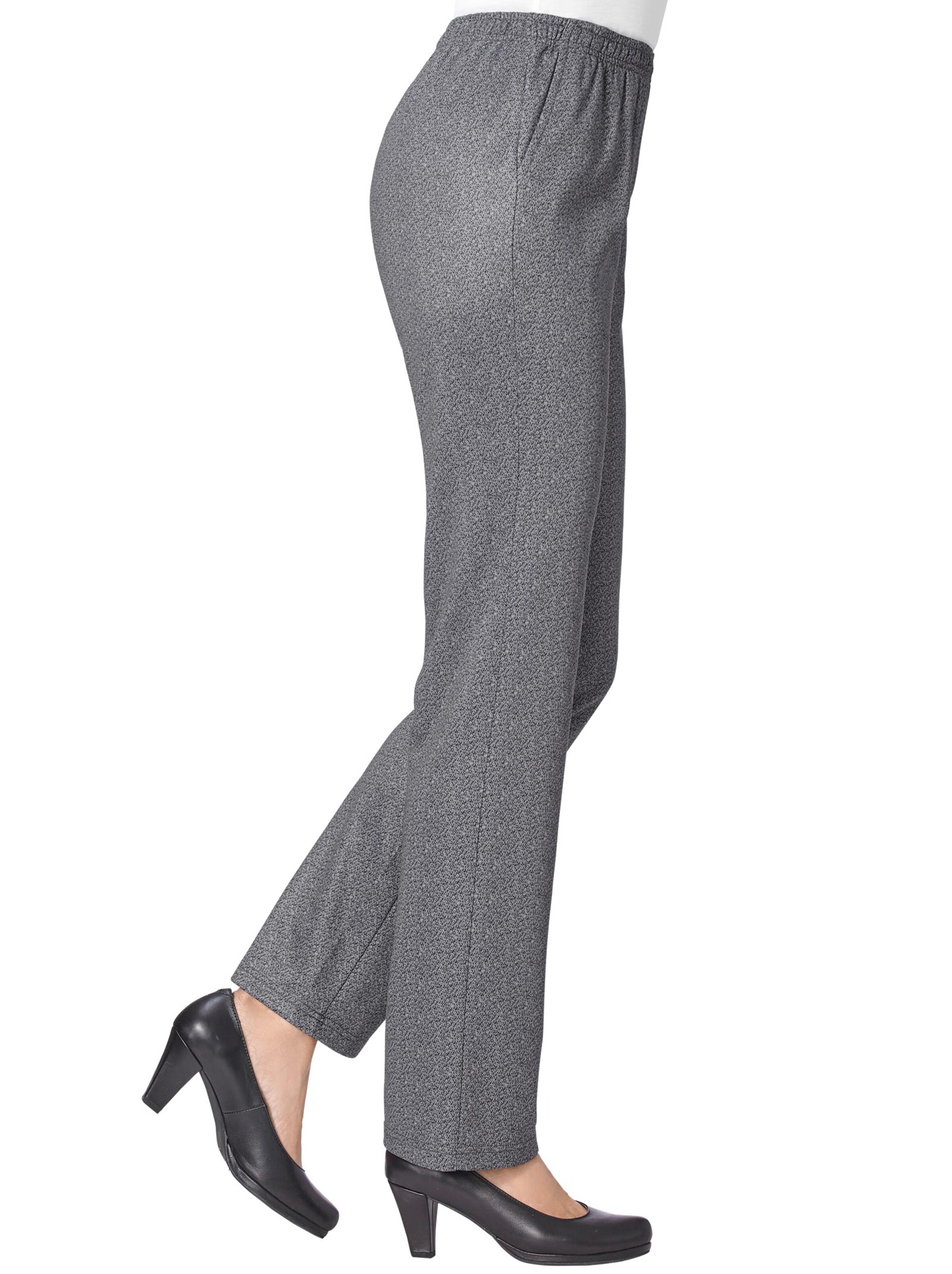 Jersey-Hose - grau-gemustert