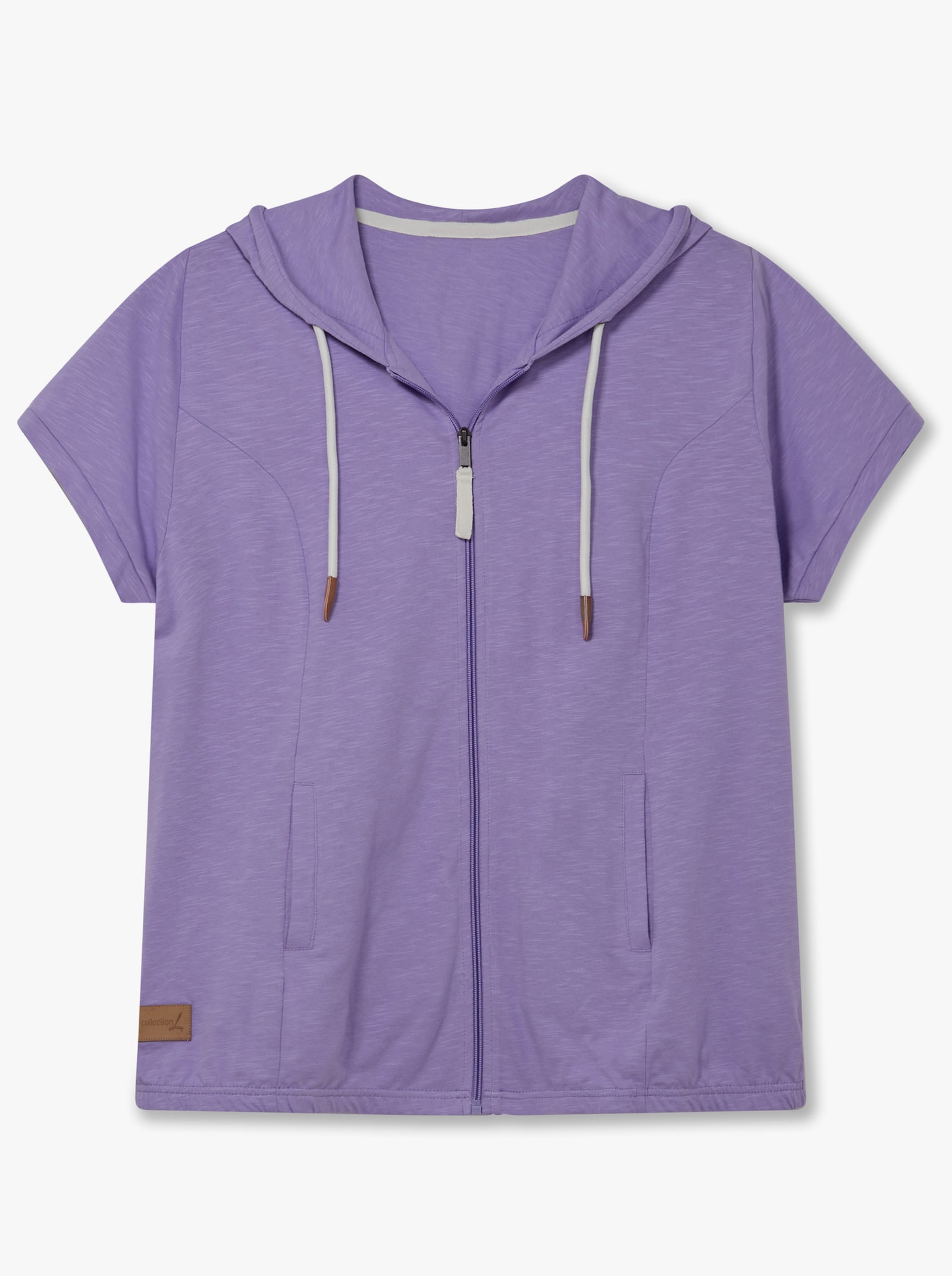 Sweatjacke mit Nahttaschen - lavendel