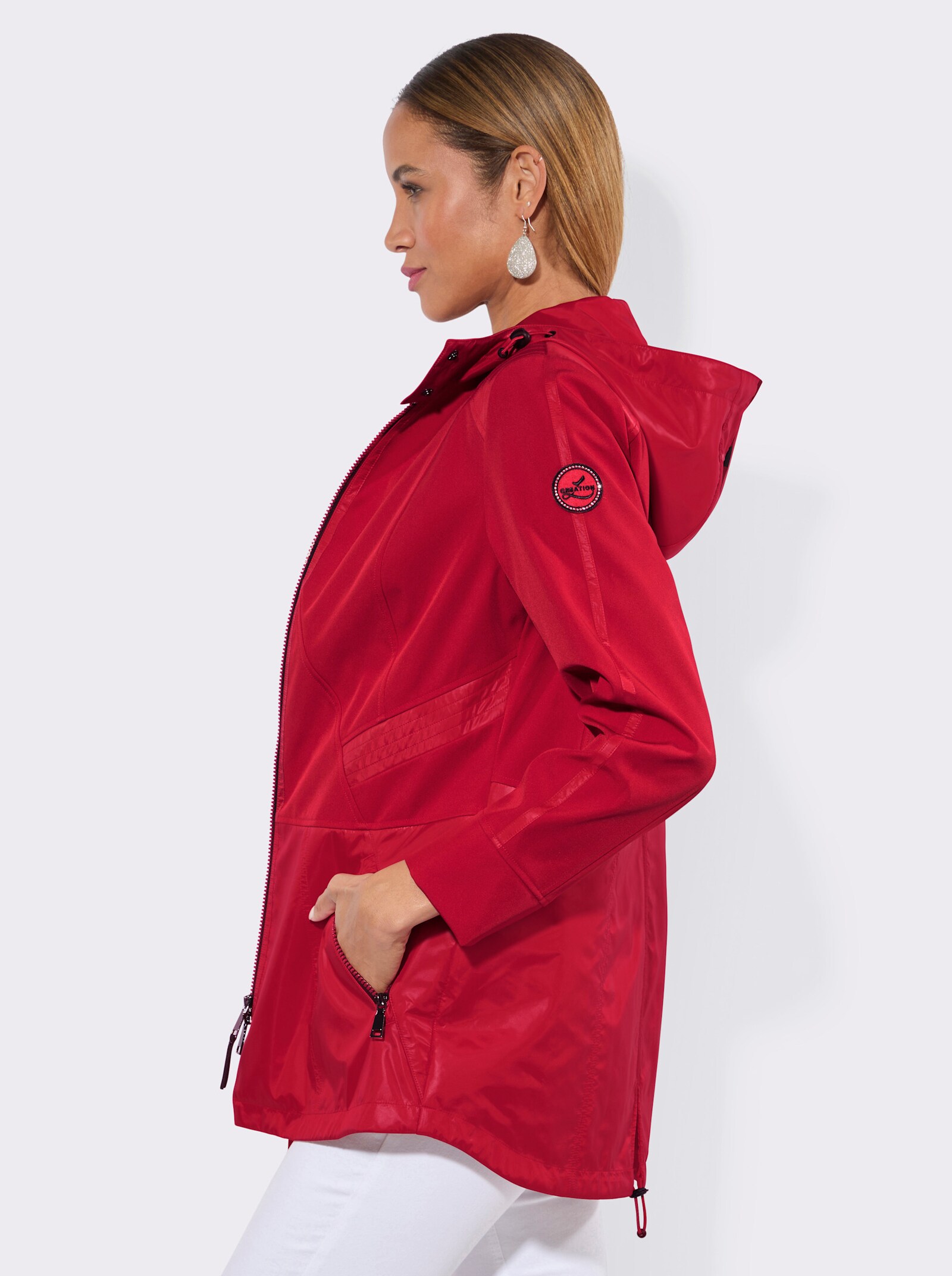Softshelljacke mit Gehschlitz hinten - rot