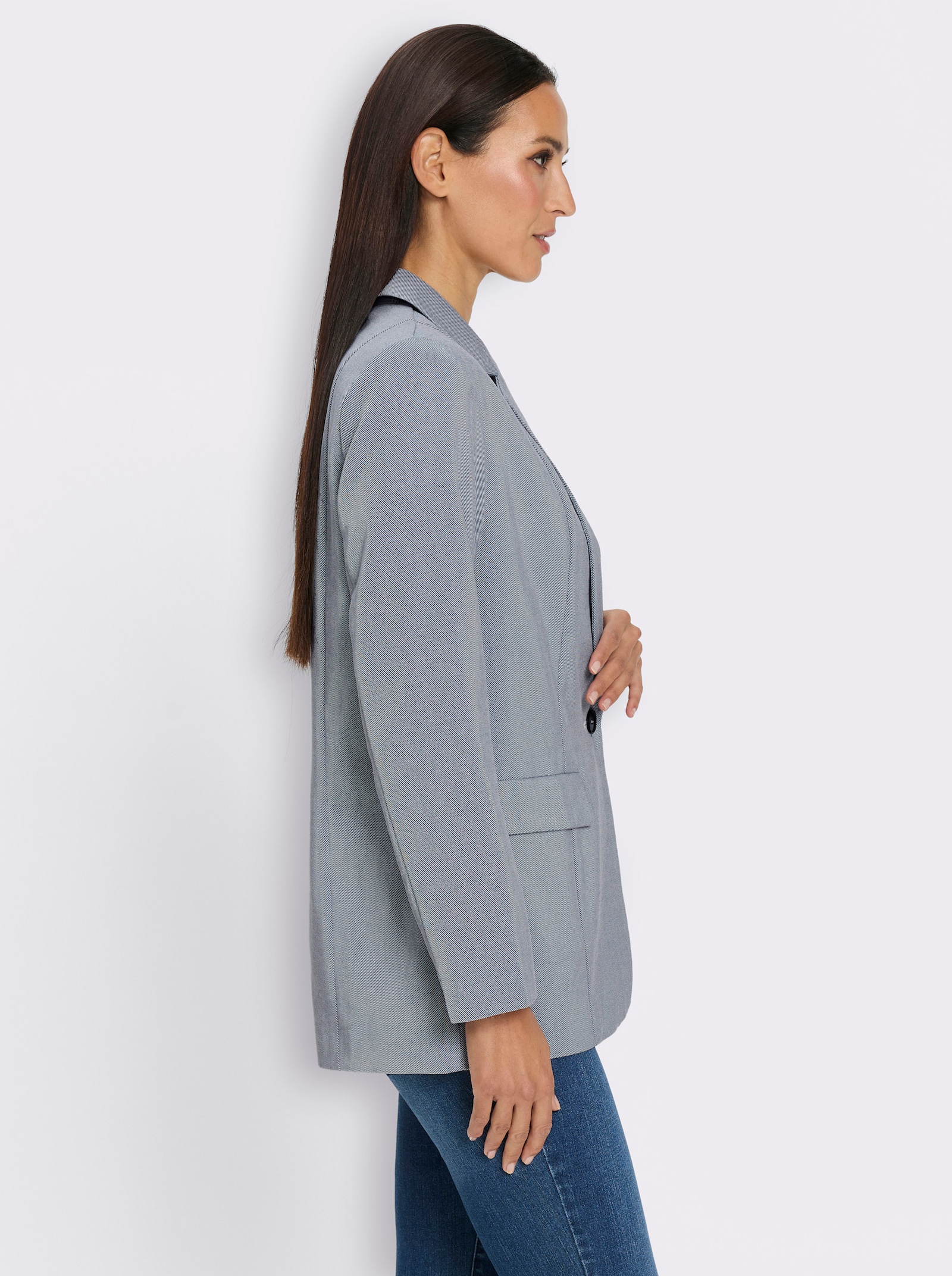 heine Blazer mit Reverskragen - rauchblau