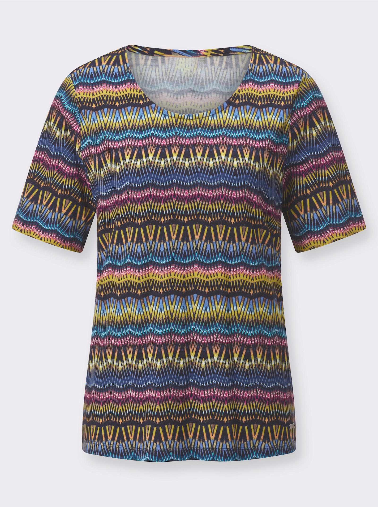 Kurzarmshirt im Druck-Dessin - erika-marine-bedruckt