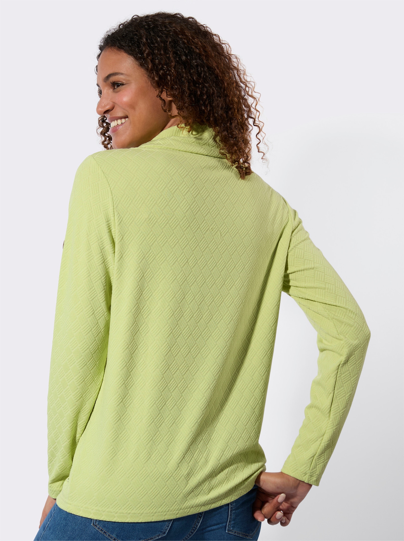 Colshirt in blijvend mooie kwaliteit - pistache