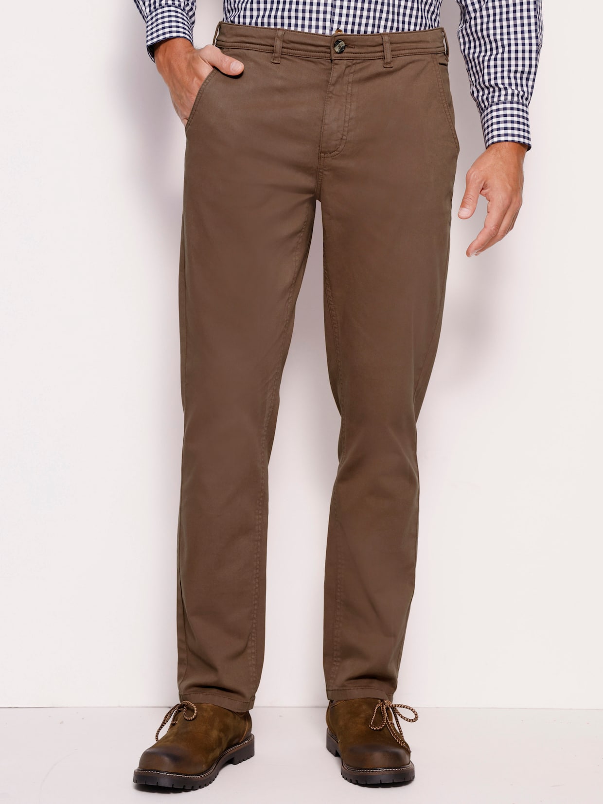 Stretch-Jeans - braun