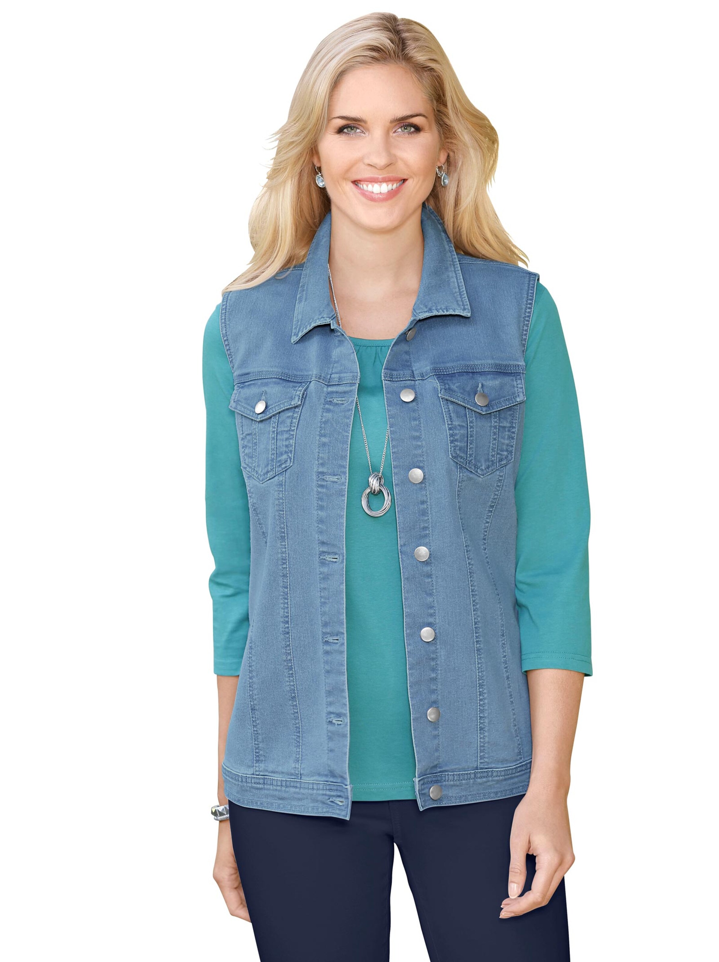 Jeans-Weste - blue-bleached