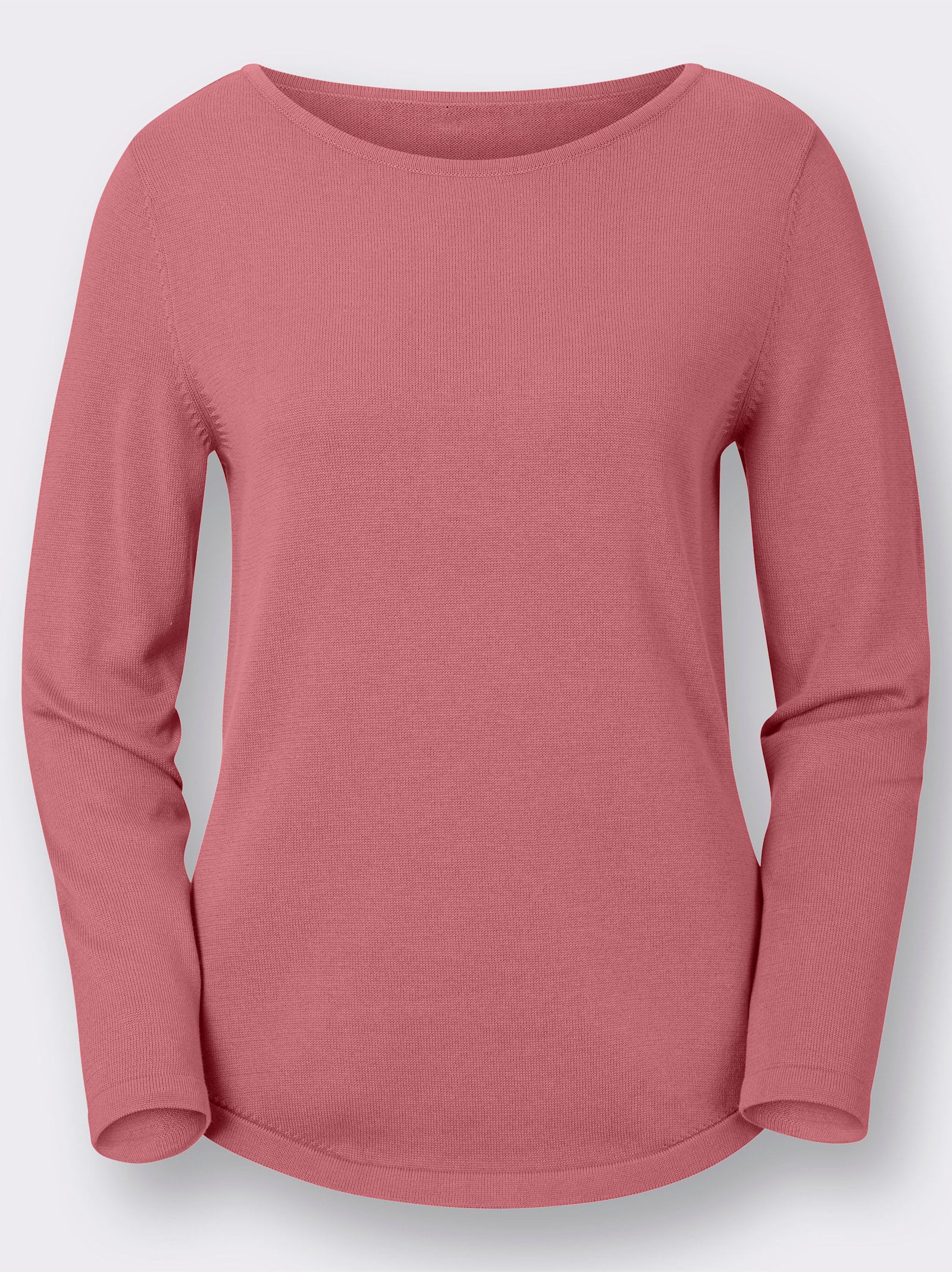 Pullover met boothals - heide