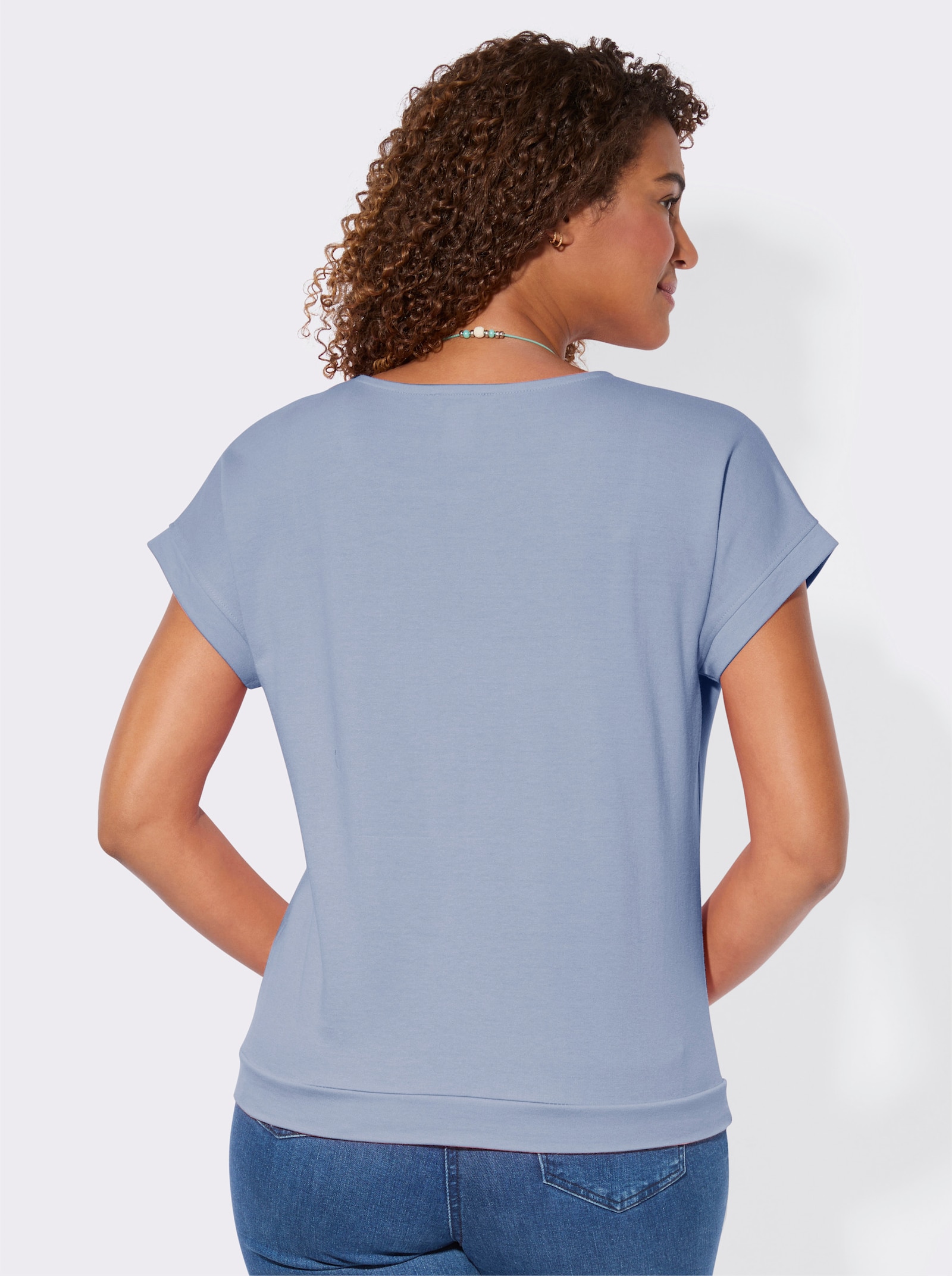 Sweatshirt im Baumwoll-Mix - bleu