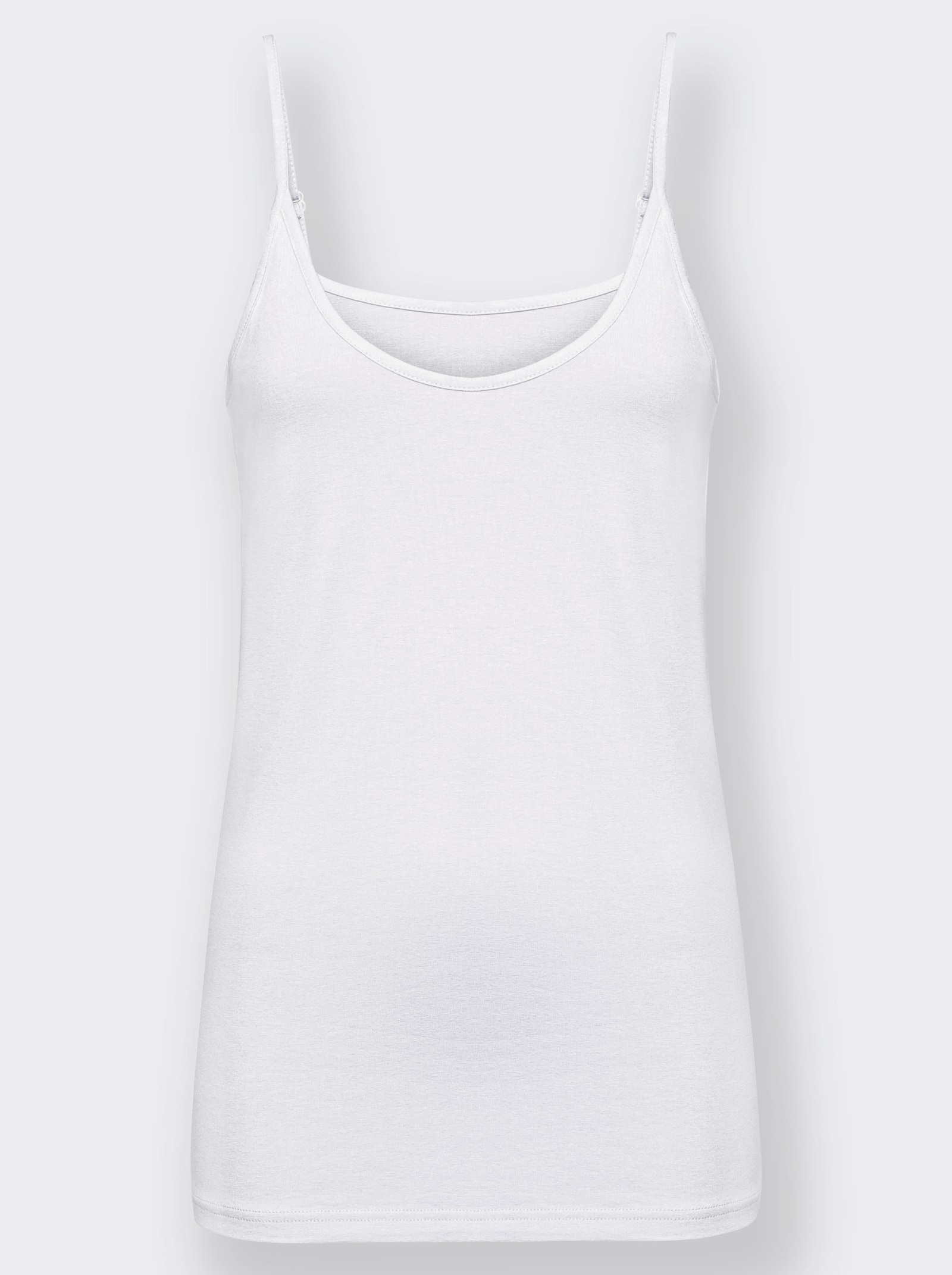 Spaghettitop mit verstellbaren Trägern - weiß
